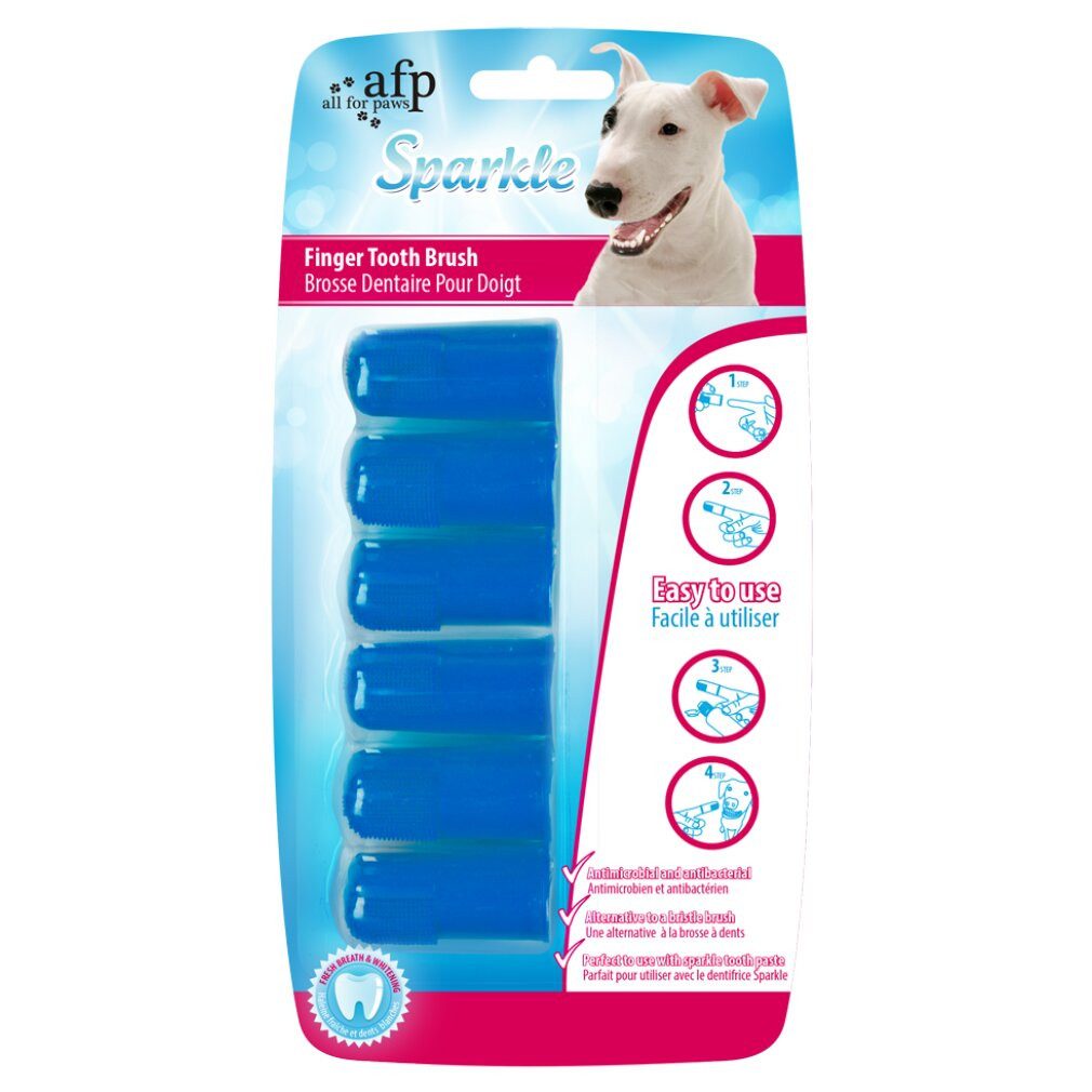 all for paws Tierzahnbürste AFP Sparkles Finger Brush (6pack)