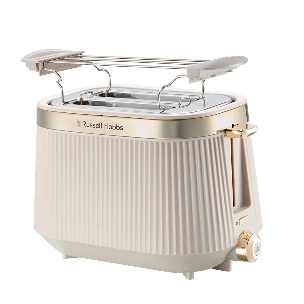 RUSSELL HOBBS Toaster Brontë Stone 26761-56, 980 W, 2 extra breite Toastschlitze, 6 Bräunungsstufen, matt, Auftaufunktion