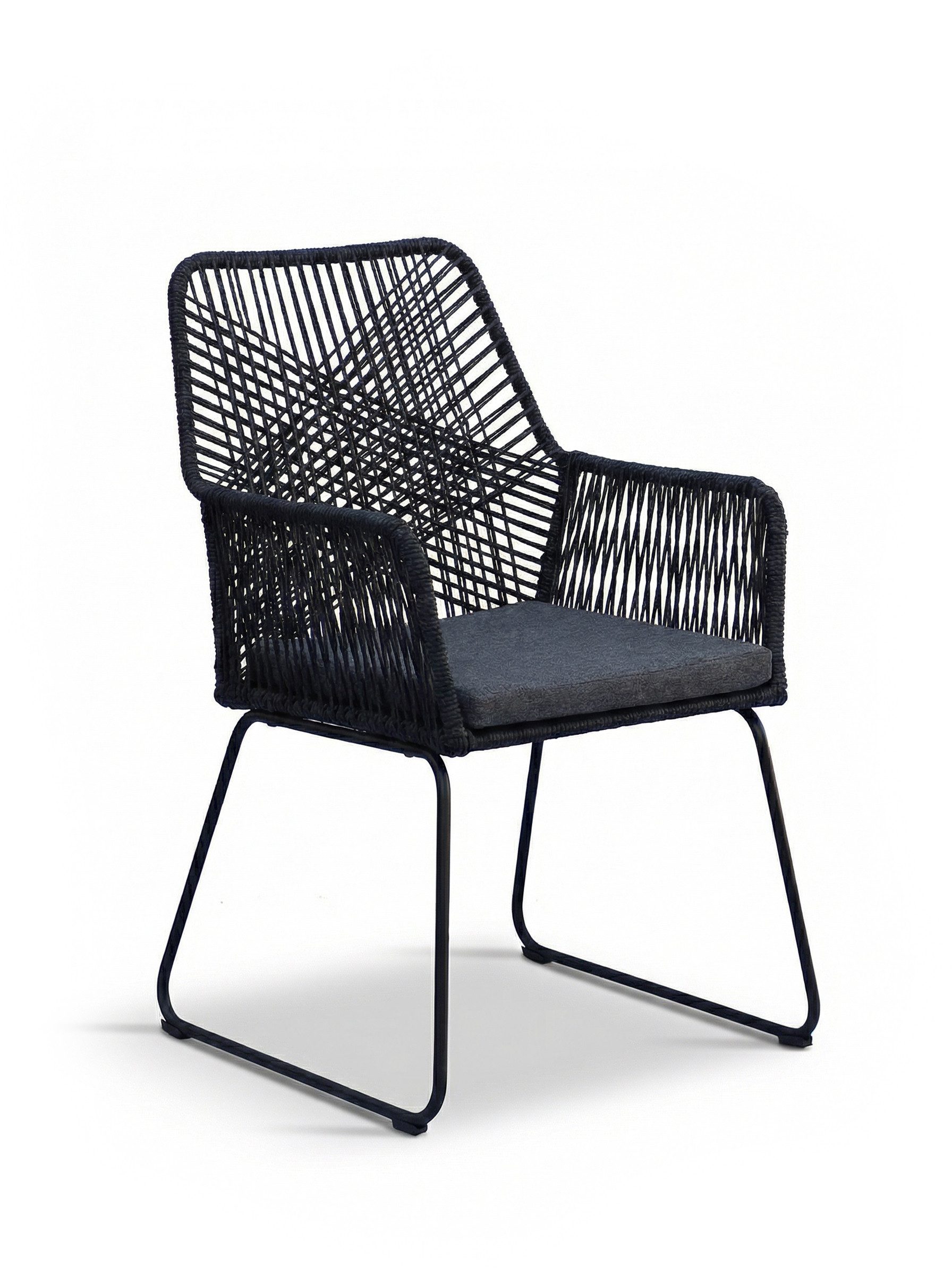 faee Gartenstuhl Tabarca, Stahlgestell mit Korbgeflecht, inkl. Sitzkissen