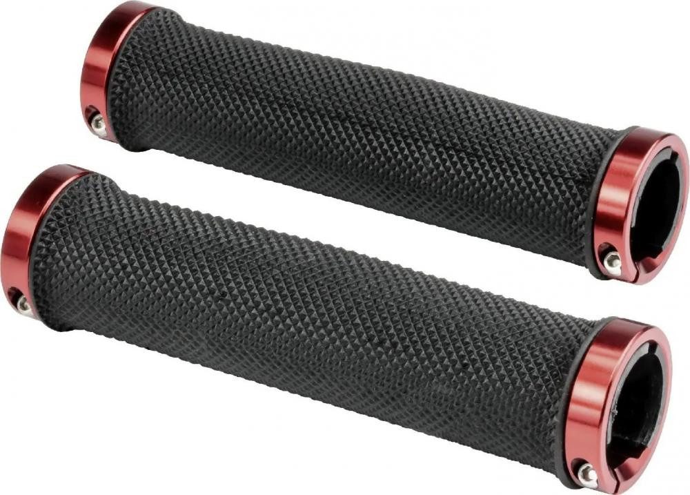 Ergotec Fahrradlenkergriff Ergotec MTB Lenkergriffe Bilbao RSK-09/2 schwarz/rot - 135mm, Kraton/A