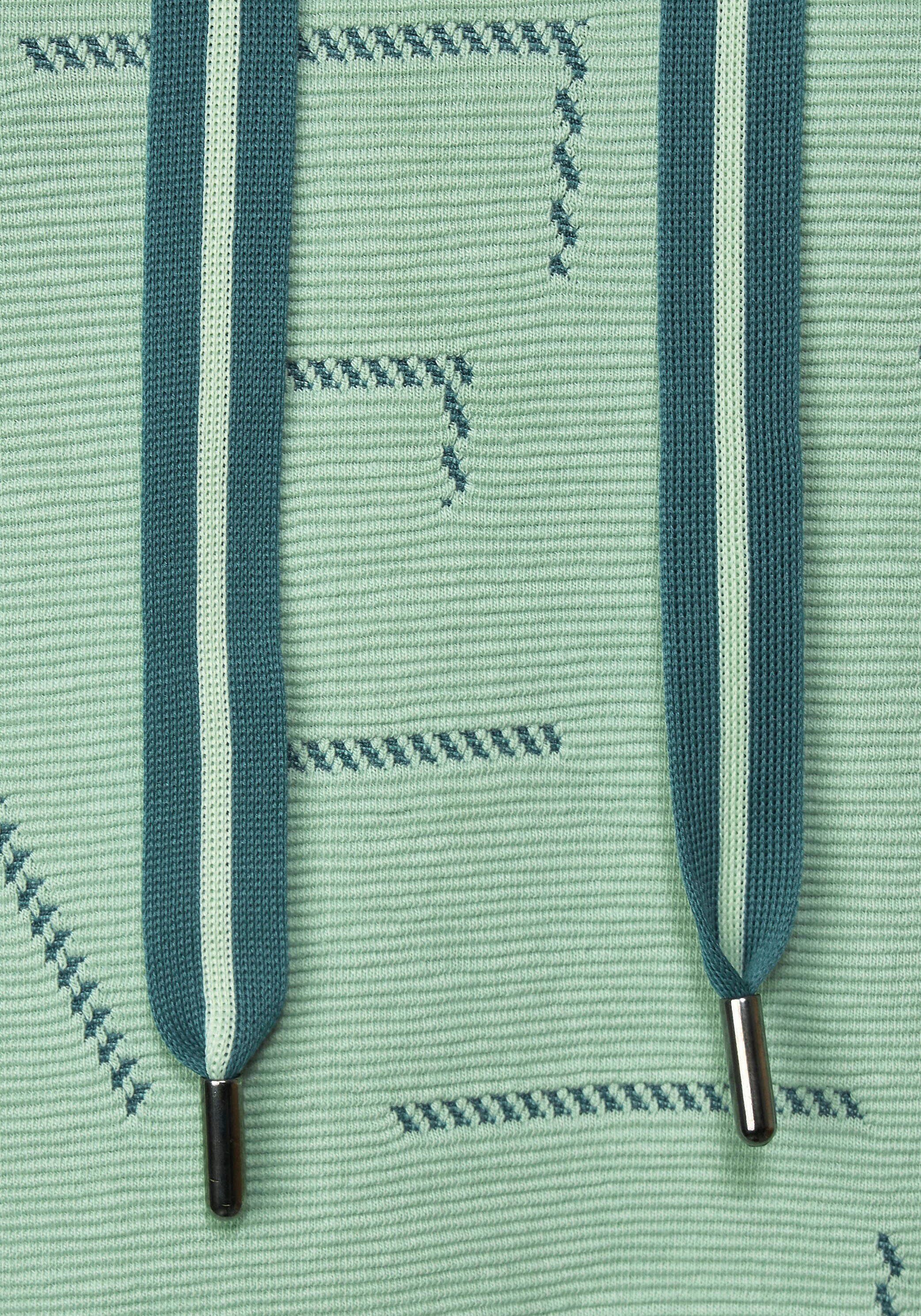 einzigartigem sage Sweatshirt Cecil green Jacquard-Muster mit clear