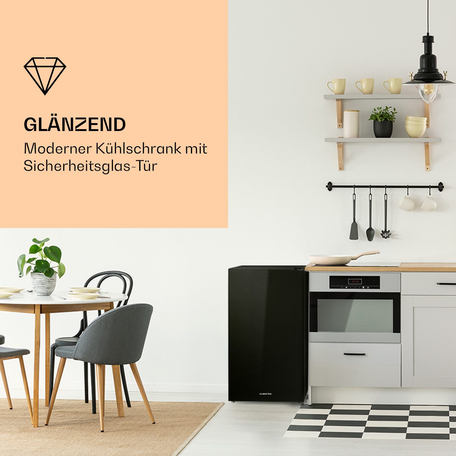 Klarstein Kühl-/Gefrierkombination 10045829, 83.1 cm hoch, 45 cm breit, Kühl-Gefrierschrank Mini Fridge Haus Getränkekühlschrank