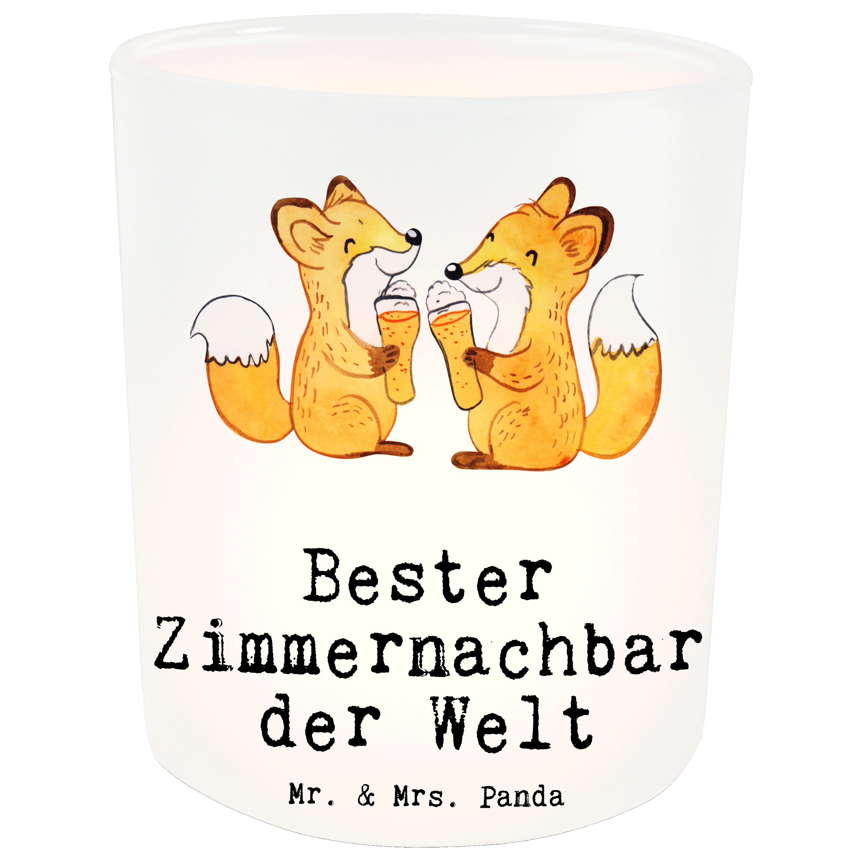 (1 Zimmernachbar Teelich Panda - & - Welt der St) Fuchs Transparent Mr. Bester Geschenk, Windlicht Mrs.
