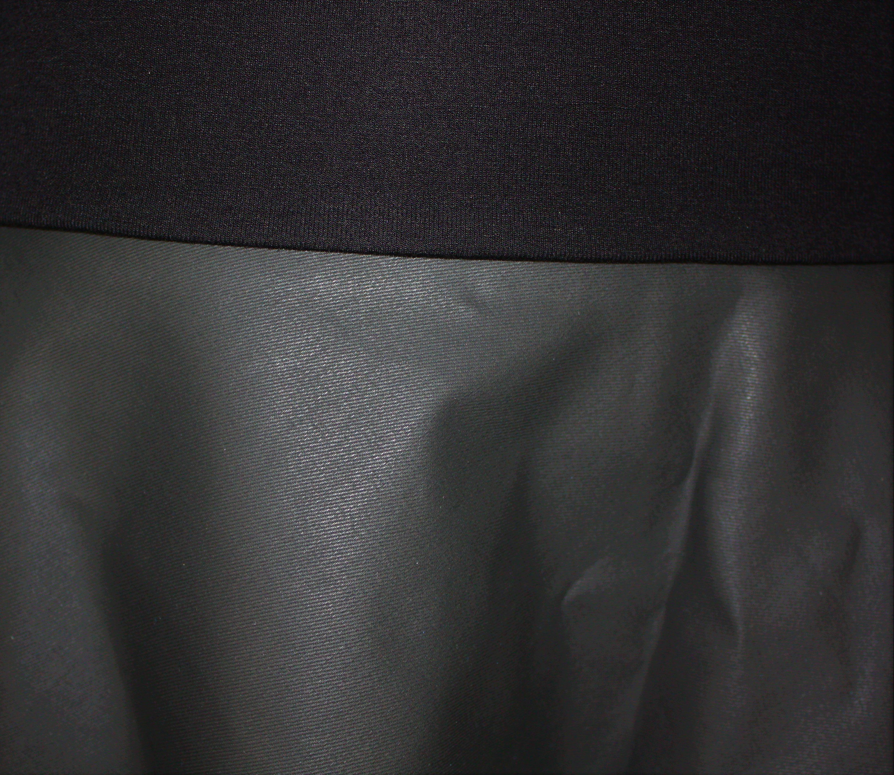 dunkle design A-Linien-Rock 57cm Kunstleder Jeans Schwarz Grau elastischer günstig online kaufen