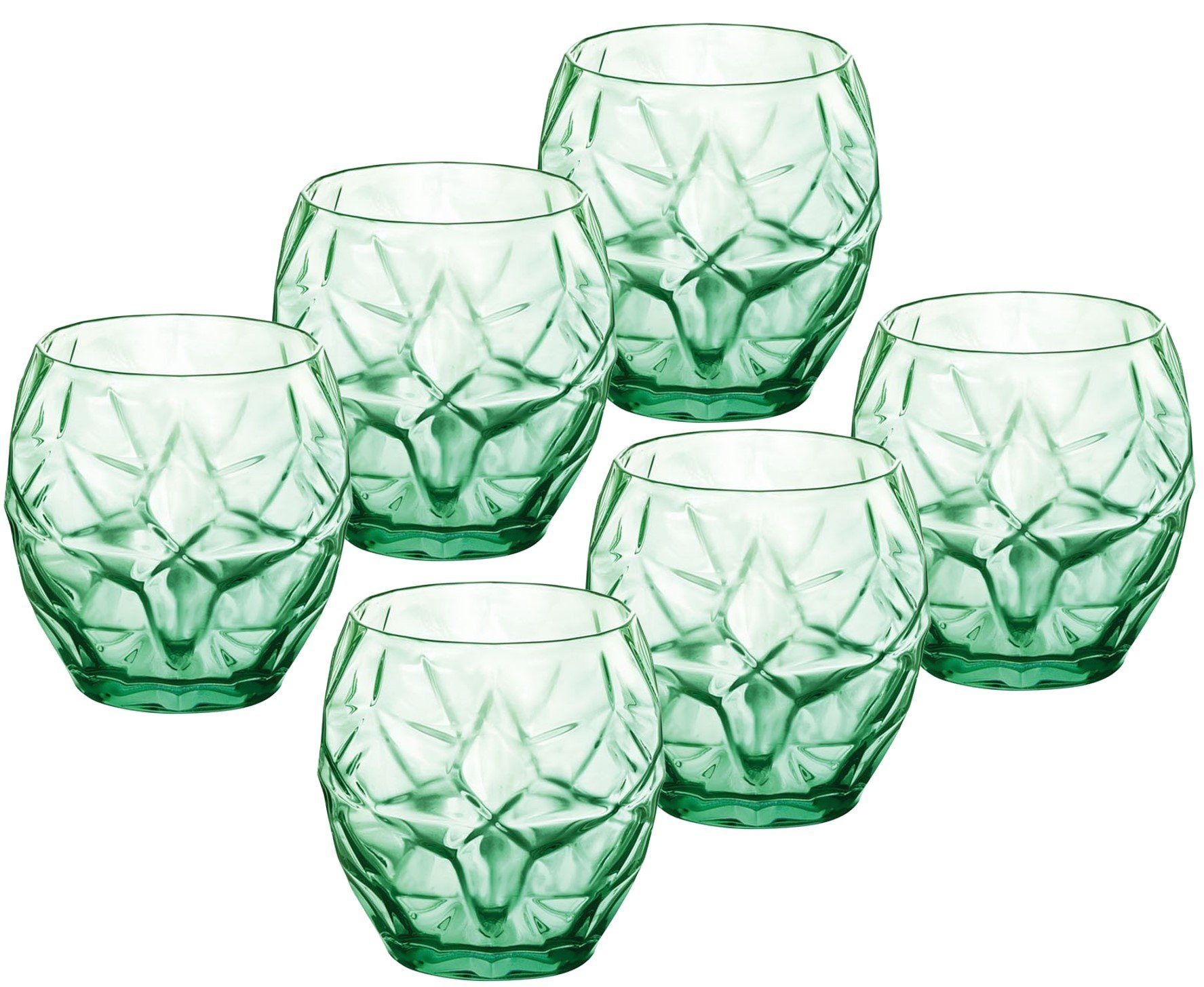 40cl Wasserglas Glas 6 Emilja hellgrün Trinkglas Oriente - Whiskyglas Stück