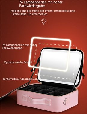 RefinedFlare Schminkkopf Aufbewahrungsbox für Reisekosmetiktaschen mit Vollbildspiegel (1-tlg), Aufbewahrungsbox für Kosmetiktaschen