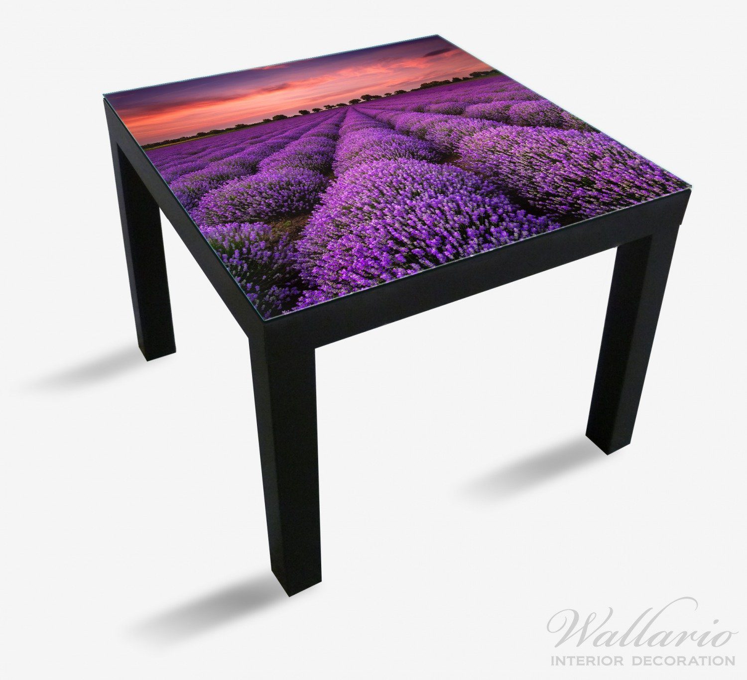 Tisch Lack Lavendelfeld für (1 geeignet rotem Tischplatte Ikea St), unter Himmel Wallario