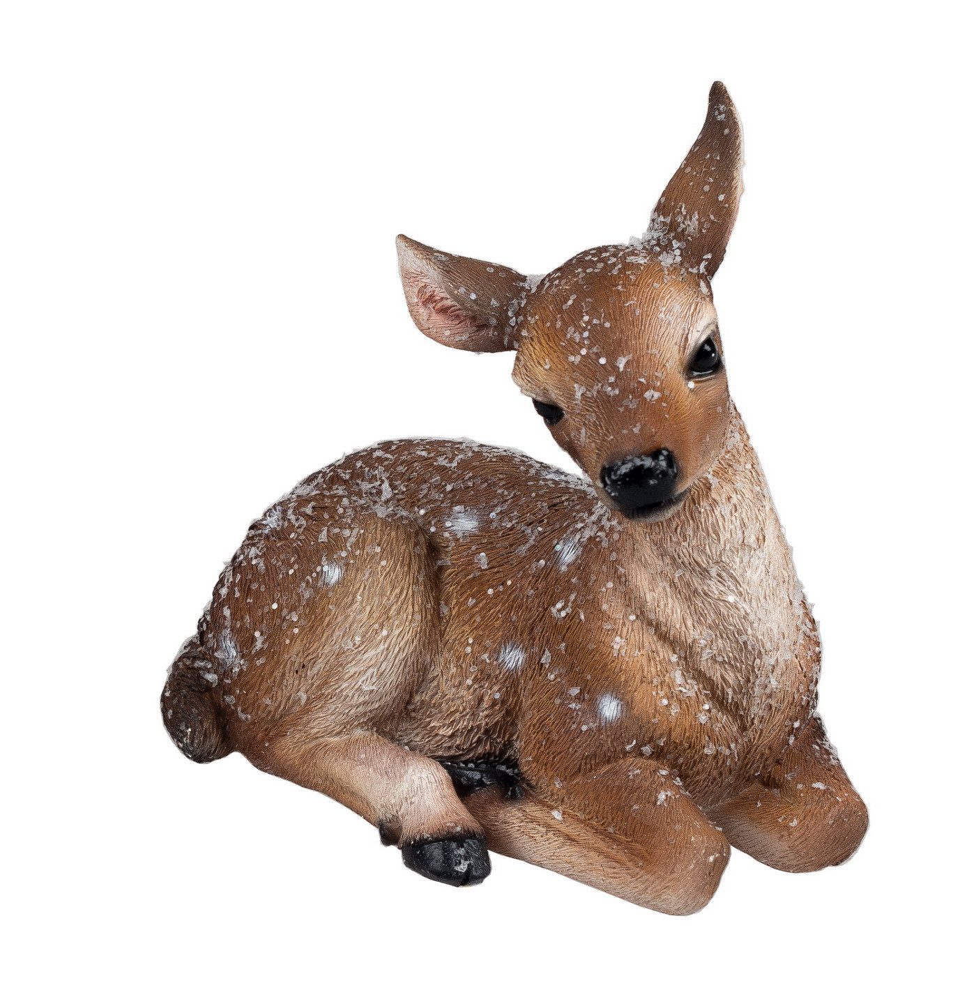 Kaufhaus le petit Tierfigur Reh Kitz Rehkitz Hirsch Kuh Rentier Elch Geweih Deko Figur Skulptur, Dekofigur Dekoskulptur Dekoobjekt Tierfigur aus Polyresin (Kunststein)