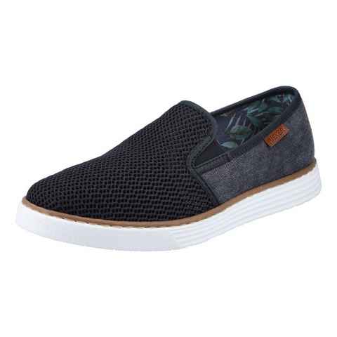 Rieker Slip-On Sneaker Casual Slipper, Freizeitschuh mit gemustertem Innenfutter