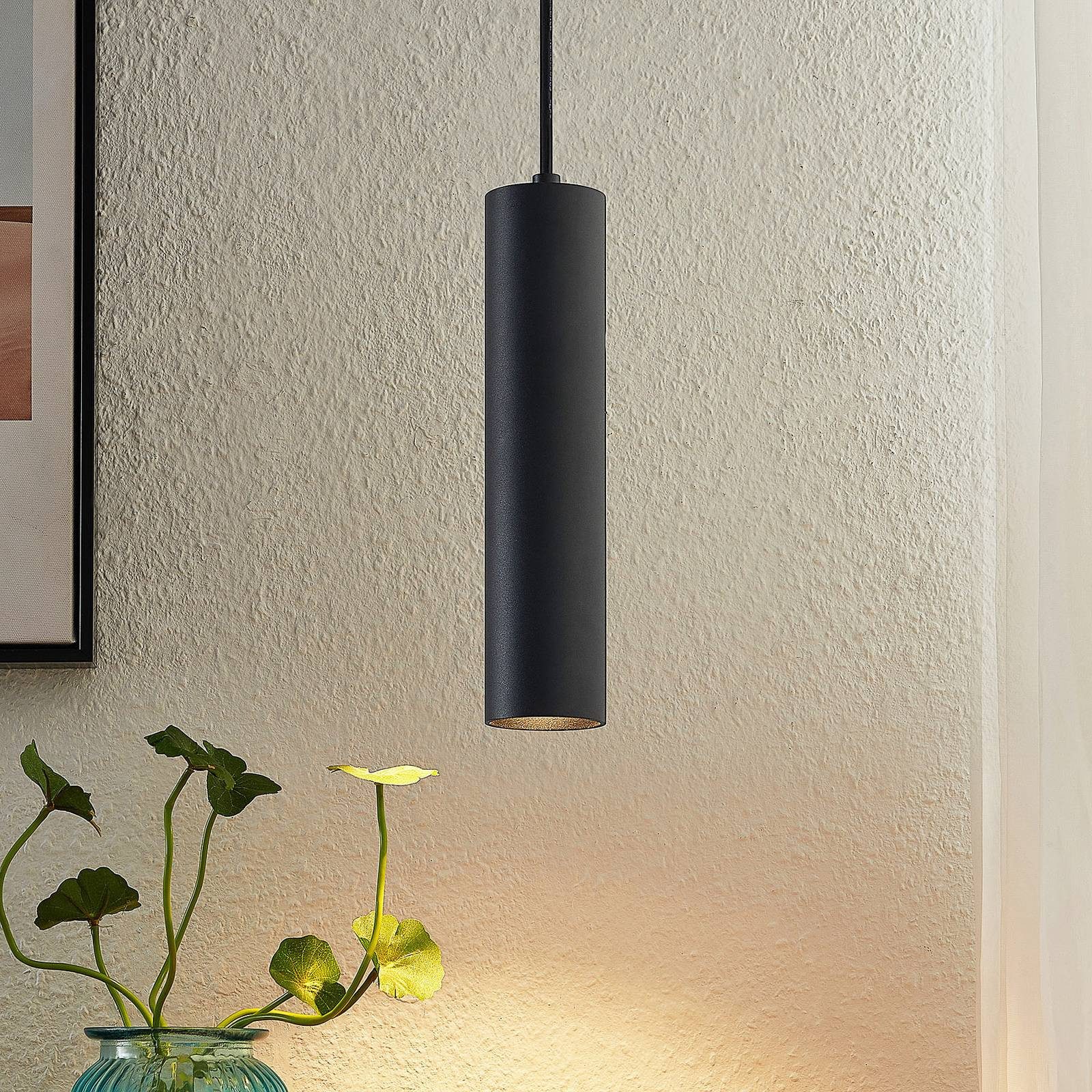 Prios Hängeleuchte Neliyah, Metall, Schwarz IP20, 1 x 10 W