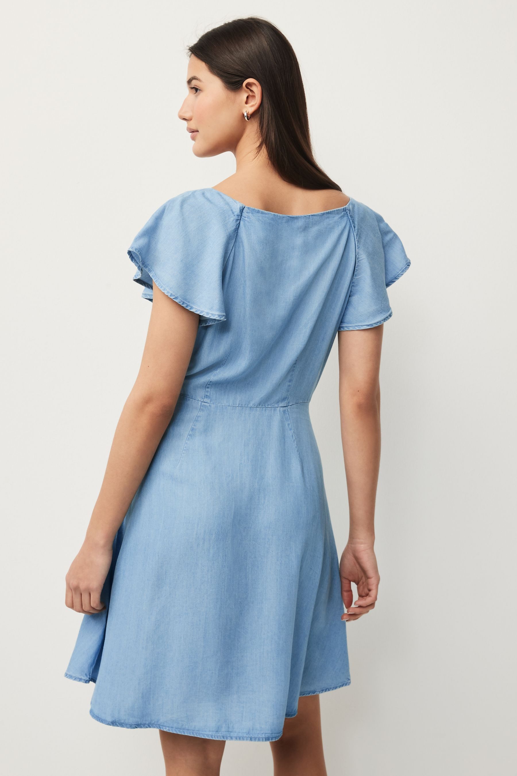 Next Minikleid Lyocell Denim-Minikleid, Kurzgröße (1-tlg) günstig online kaufen