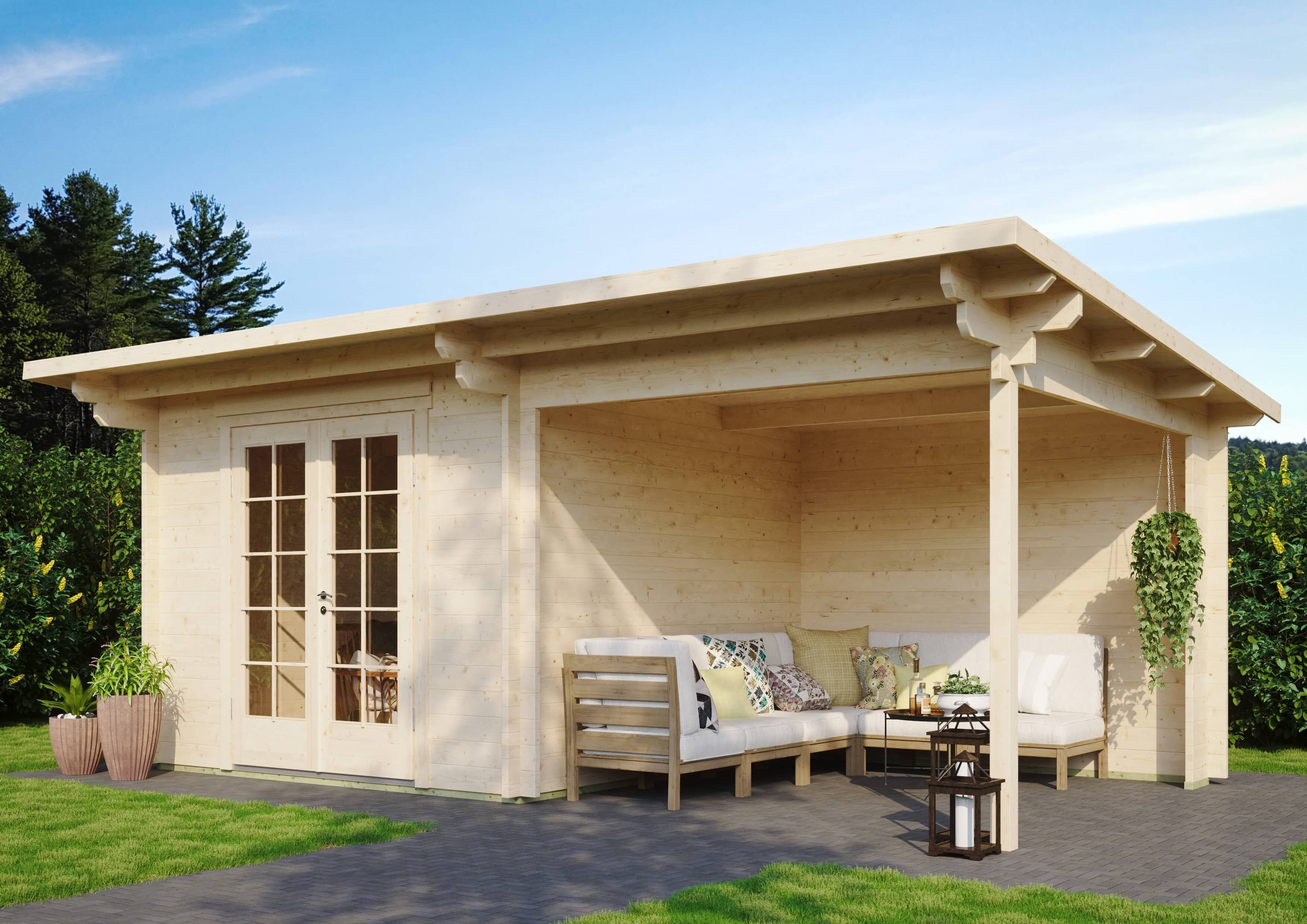 Fjordholz Gartenhaus Jacob 44 A mit Seitendach, BxT: 1200x6000 cm