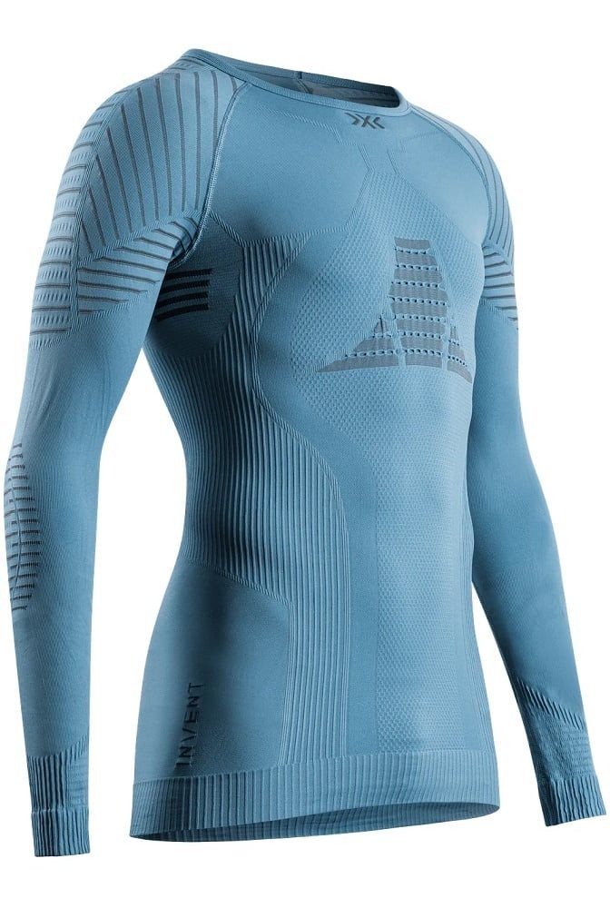 X-Bionic Langarmshirt Rundhals Invent 4.0 Unterwäsche blau Herren