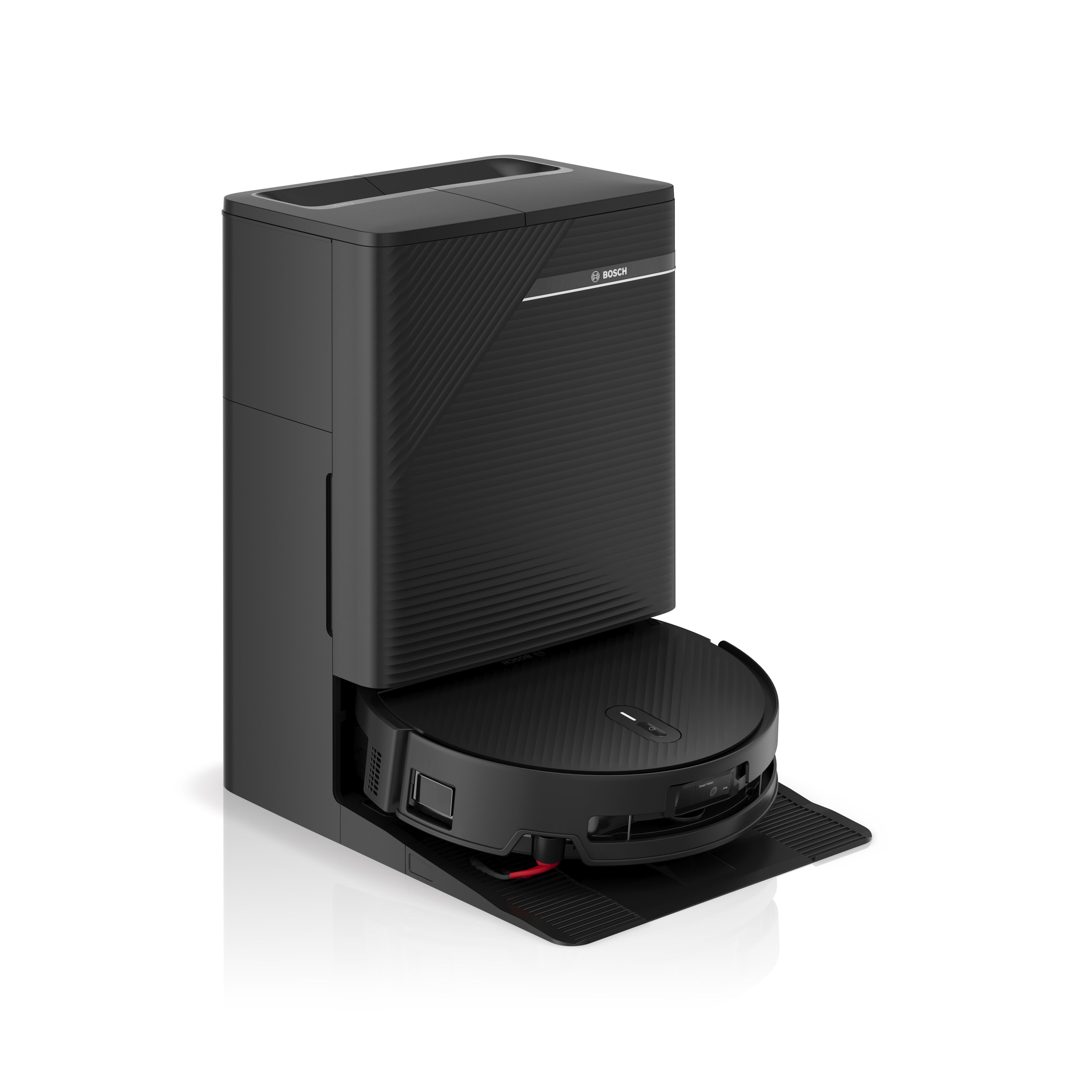 BOSCH Saugroboter mit Wischfunktion Spotless 2 Advanced BCR2S2BX/BCR2S2WX, beutellos, ausfahrbare Wischrolle, 27.000 Pa Saugkraft, smarte Fleckenentfernung