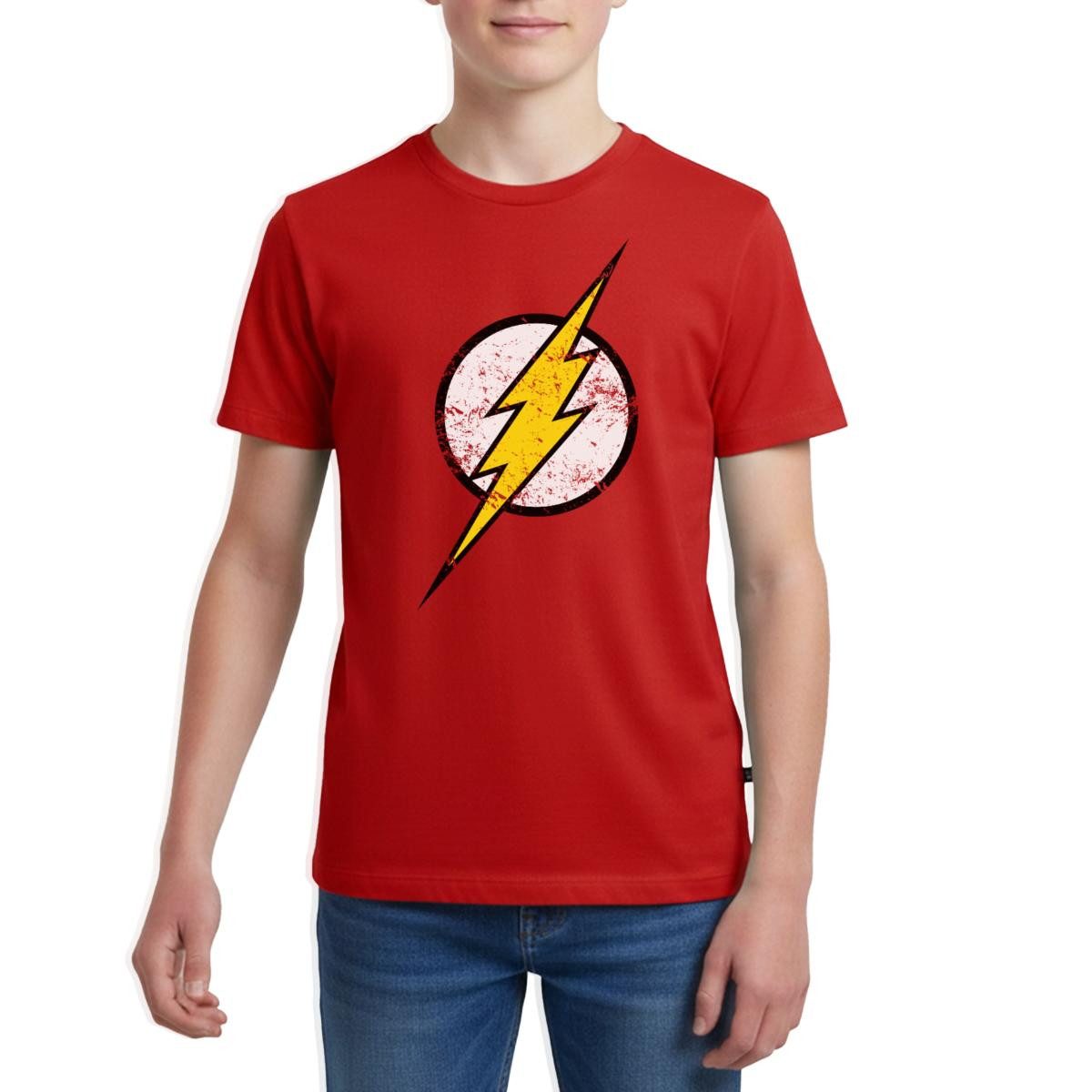 T-Shirt DC Comics Justice League The Flash Logo Used Look Teenager Premium T-S