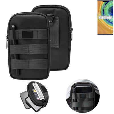 K-S-Trade Handyhülle für Huawei Mate 30 Pro, Holster Gürtel Tasche Handy Tasche Schutz Hülle dunkel-grau viele
