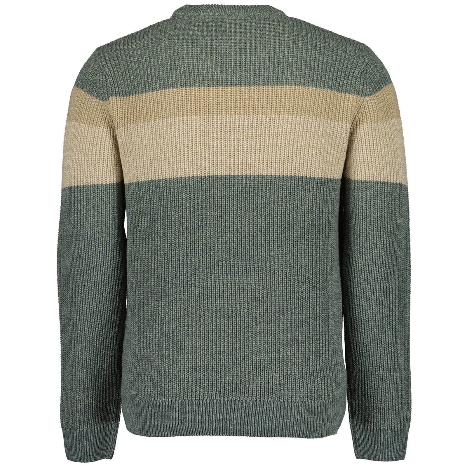 Blue Seven Rundhalspullover 376496 Herren Pullover Strickpullover mit Streifen-Design auf der Brust