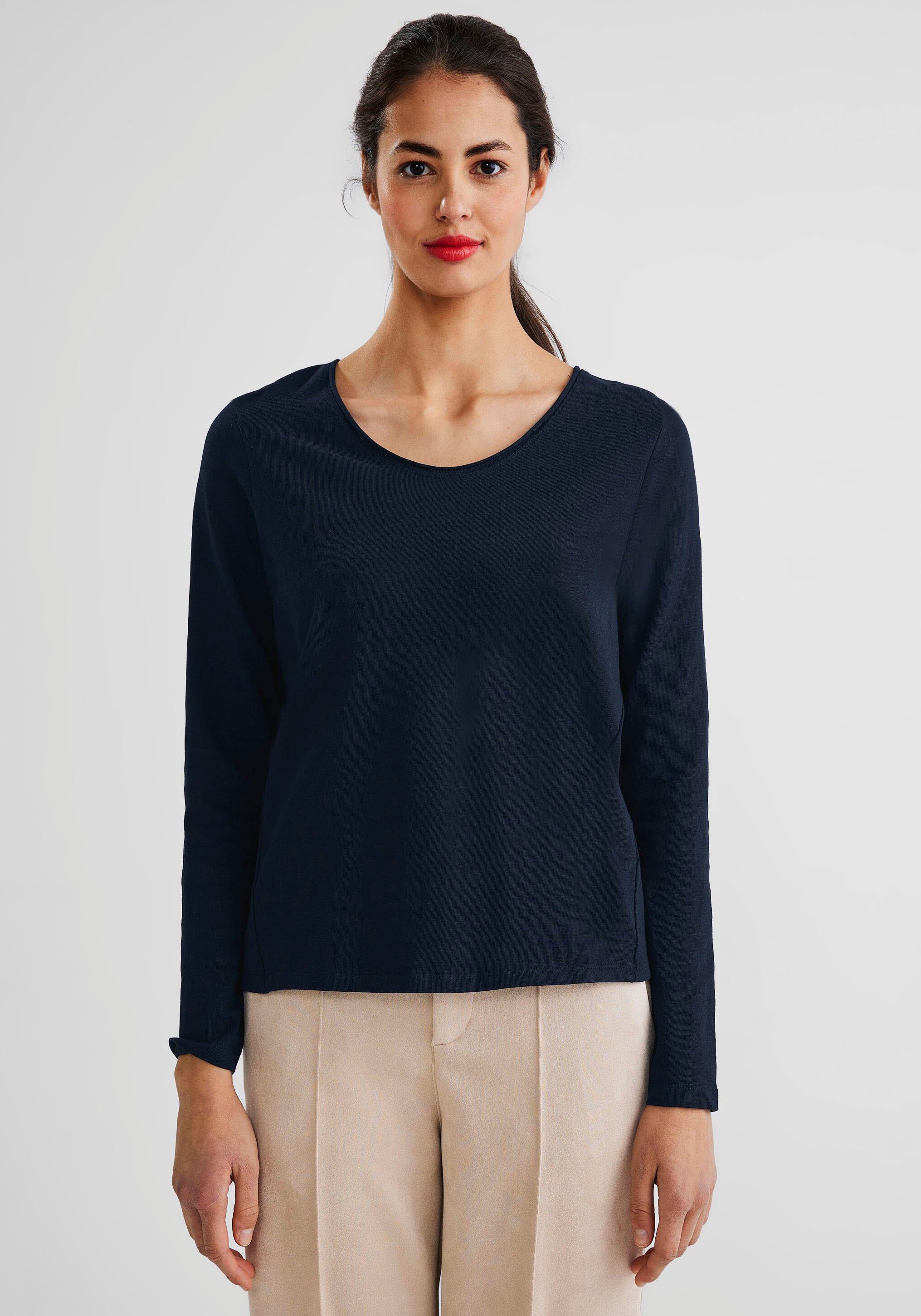 Stil Style deep blue Longsleeve ONE in STREET Mina zeitlosem