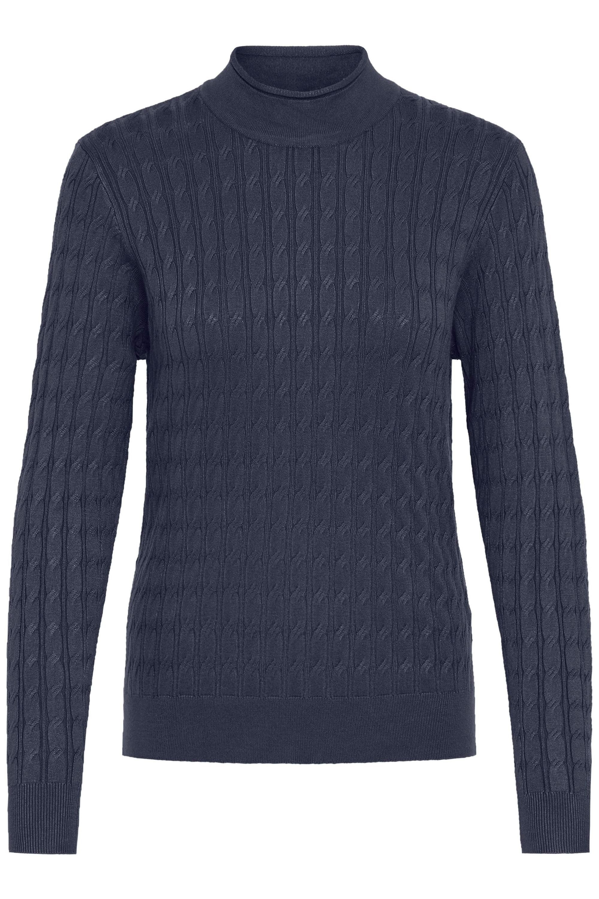 OXMO Rollkragenpullover OXSally Modischer Rollkragenpullover mit Zopfmuster günstig online kaufen