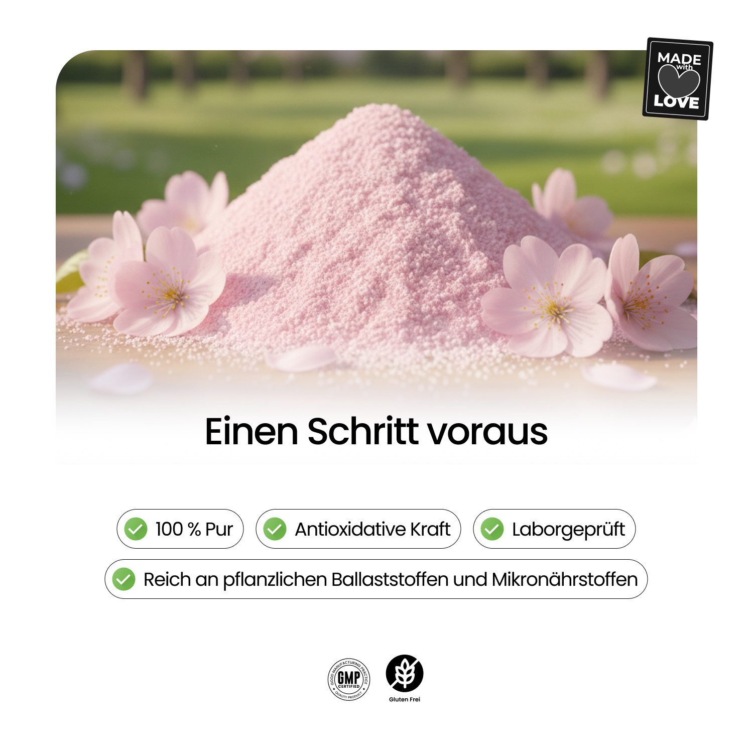 Gummily® Sakura Pulver - reich an Anthocyanen & Flavonoid Pulver, 50 g