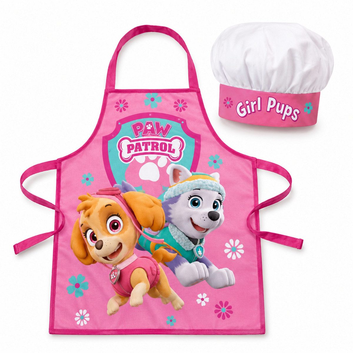 PAW PATROL Kochschürze für Kinder Schürze mit Kochmütze für Spielküche, (2-tlg)