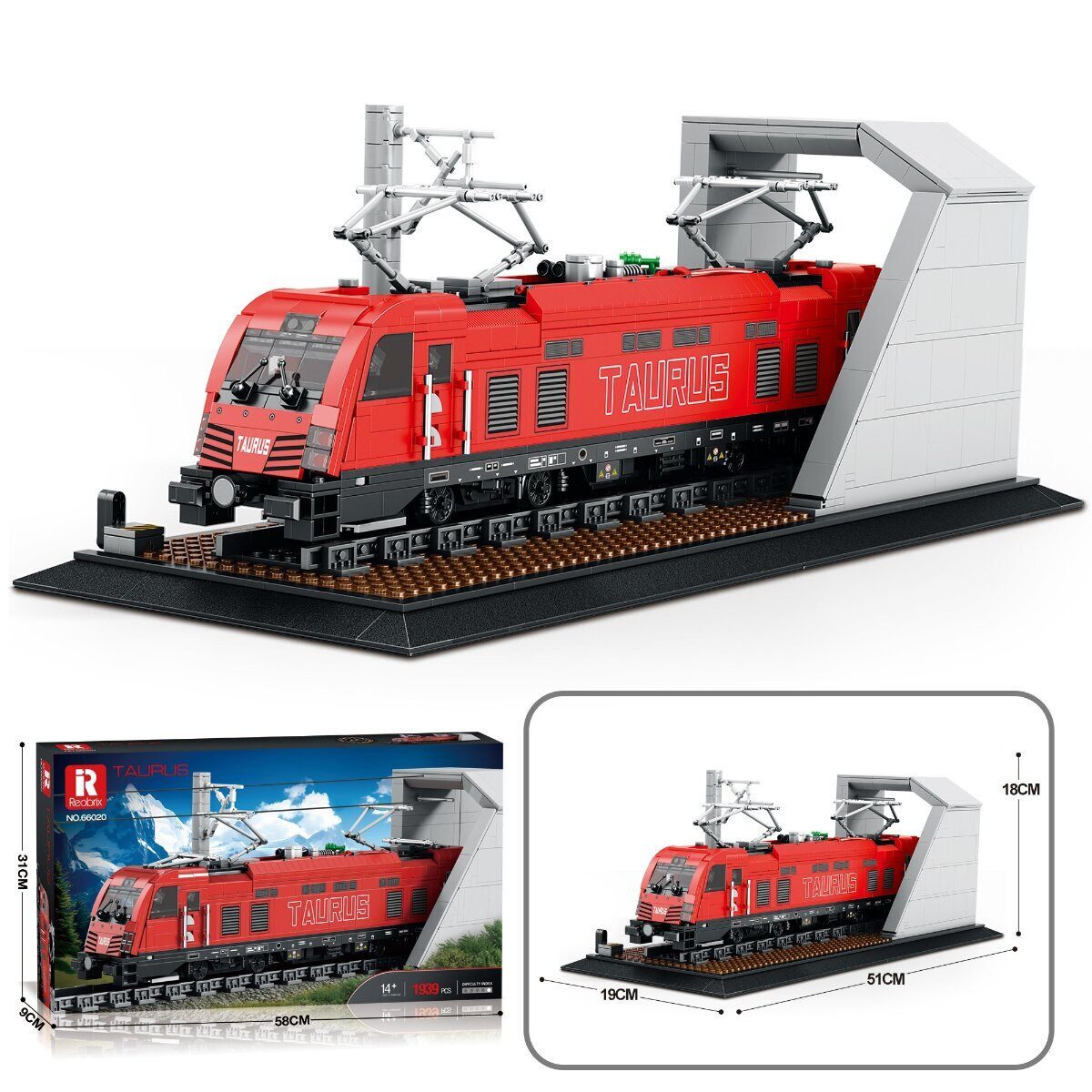 Reobrix Reobrix 66020A Lokomotive 1939 Teile Klemmbaustein Spielbausteine – Bild 5 von 5