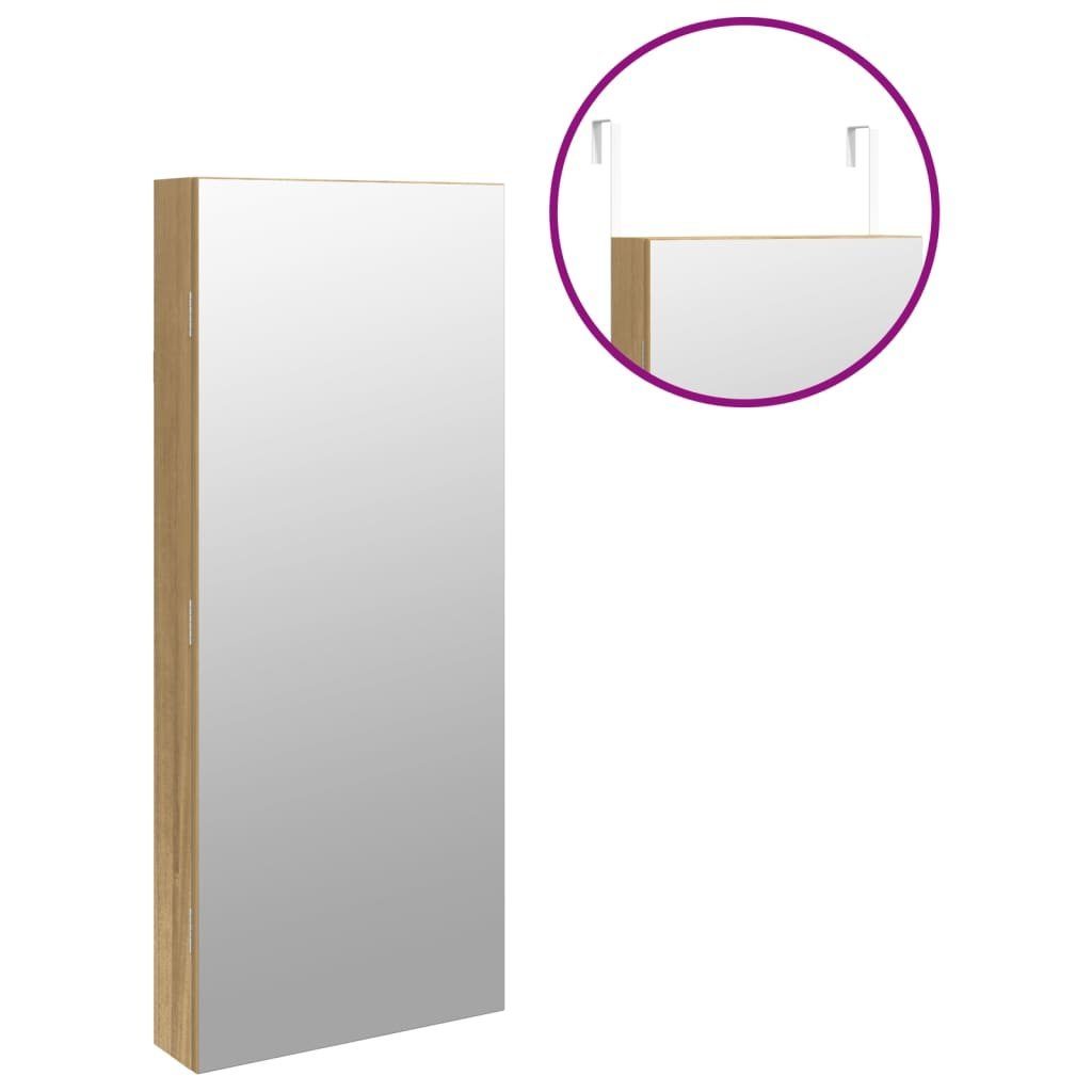 Spiegel | Wandmontage Spiegel-Schmuckschrank mit vidaXL Braun LED-Beleuchtung (1-St) Braun
