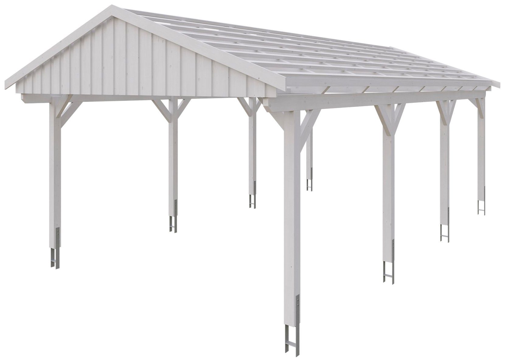 Skanholz Einzelcarport Fichtelberg, BxT: 423x808 cm, 379 cm Einfahrtshöhe, mit Dachlattung