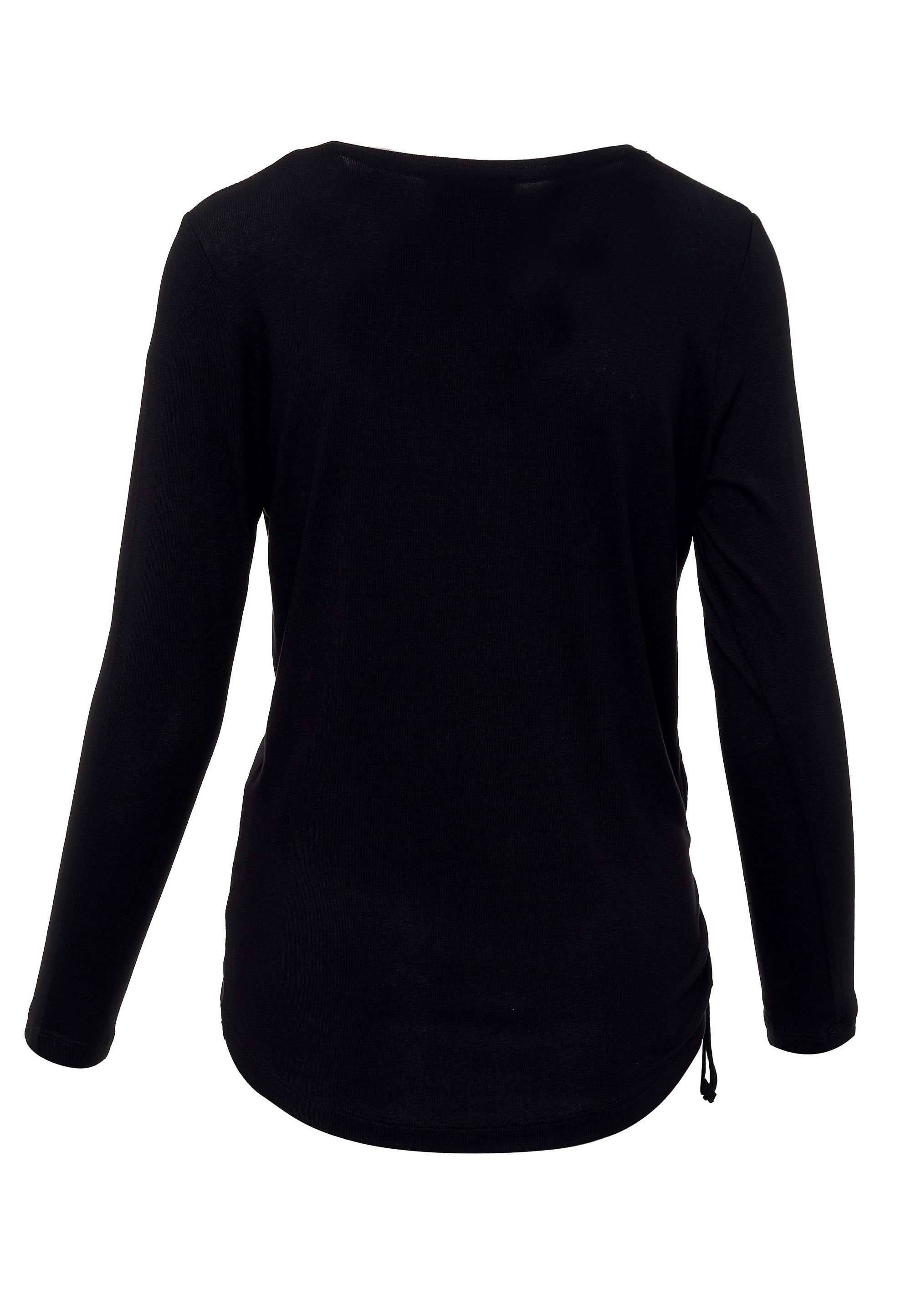 Decay Langarmshirt trendigem Metallic-Effekt schwarz mit