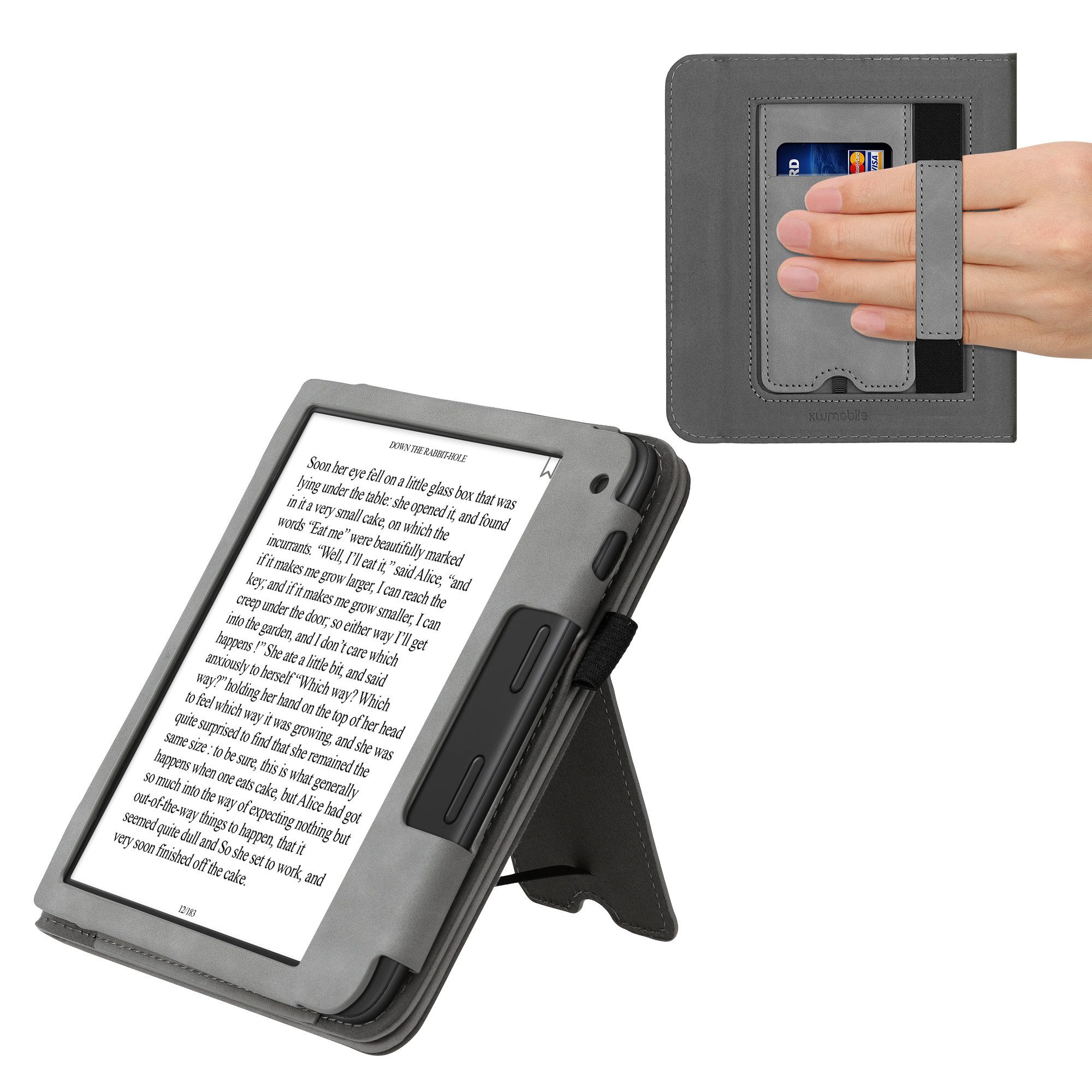 kwmobile E-Reader-Hülle Schutzhülle für Tolino Vision 6, Handschlaufe - Cover Pusteblume Love Design