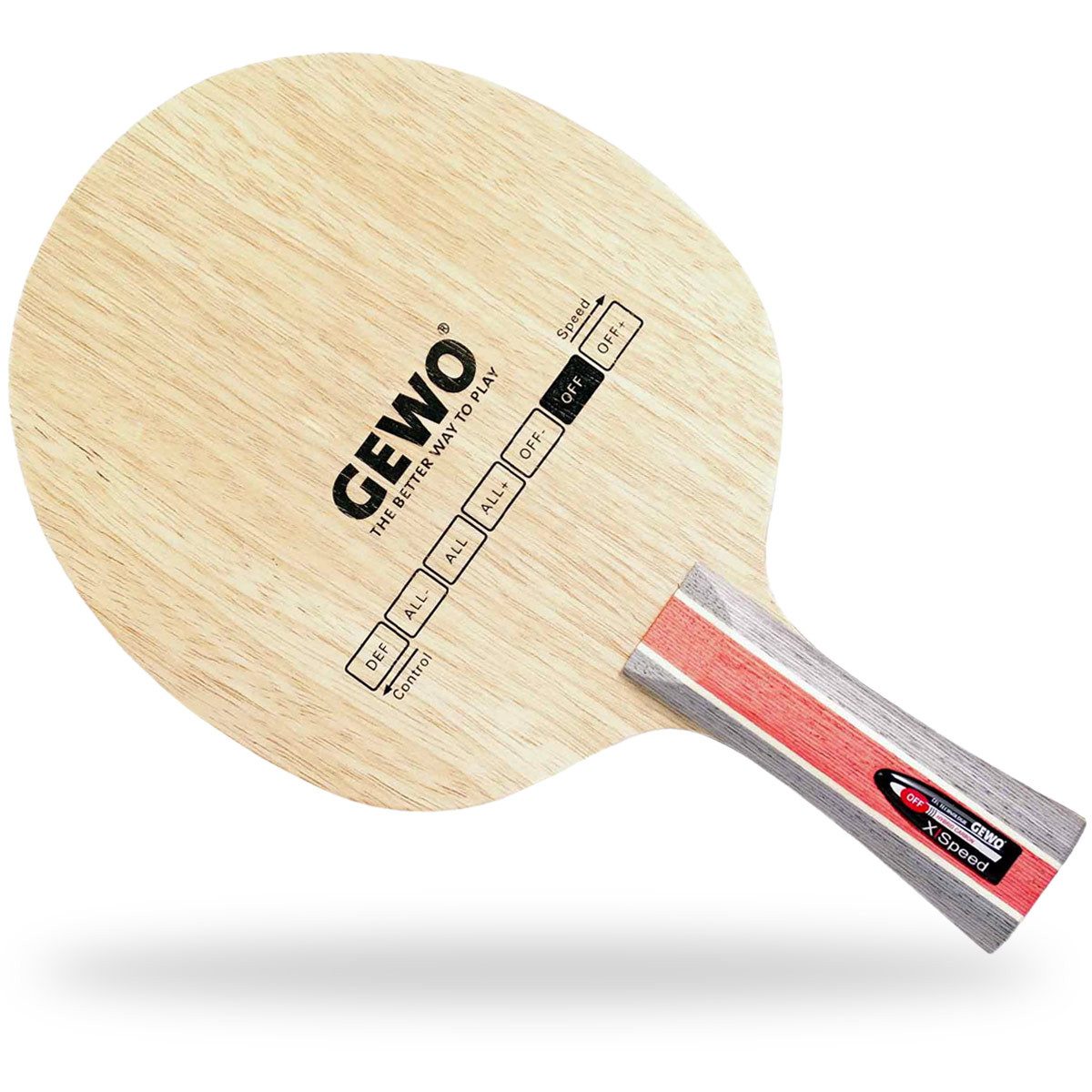Gewo Tischtennisschläger Holz Hybrid Carbon X/Speed Off, Tischtennisholz