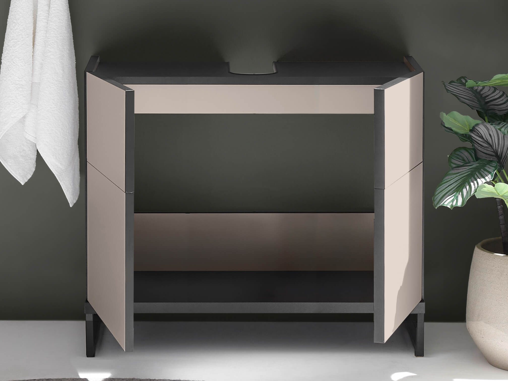 moebel-dich-auf Waschbeckenunterschrank VENEZIA (Badezimmer Unterschrank in kaschmir 80 cm breit) – Bild 4 von 5