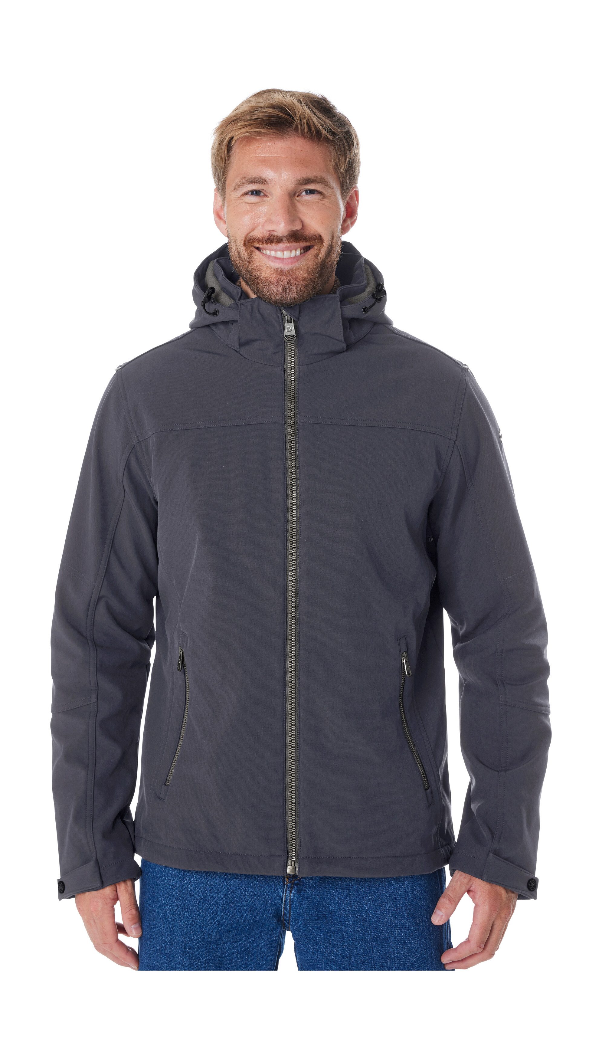 Killtec Softshelljacke Herren Softshelljacke Wasserabweisende Softshelljacke mit Fleece, abnehmbarer Kapuze
