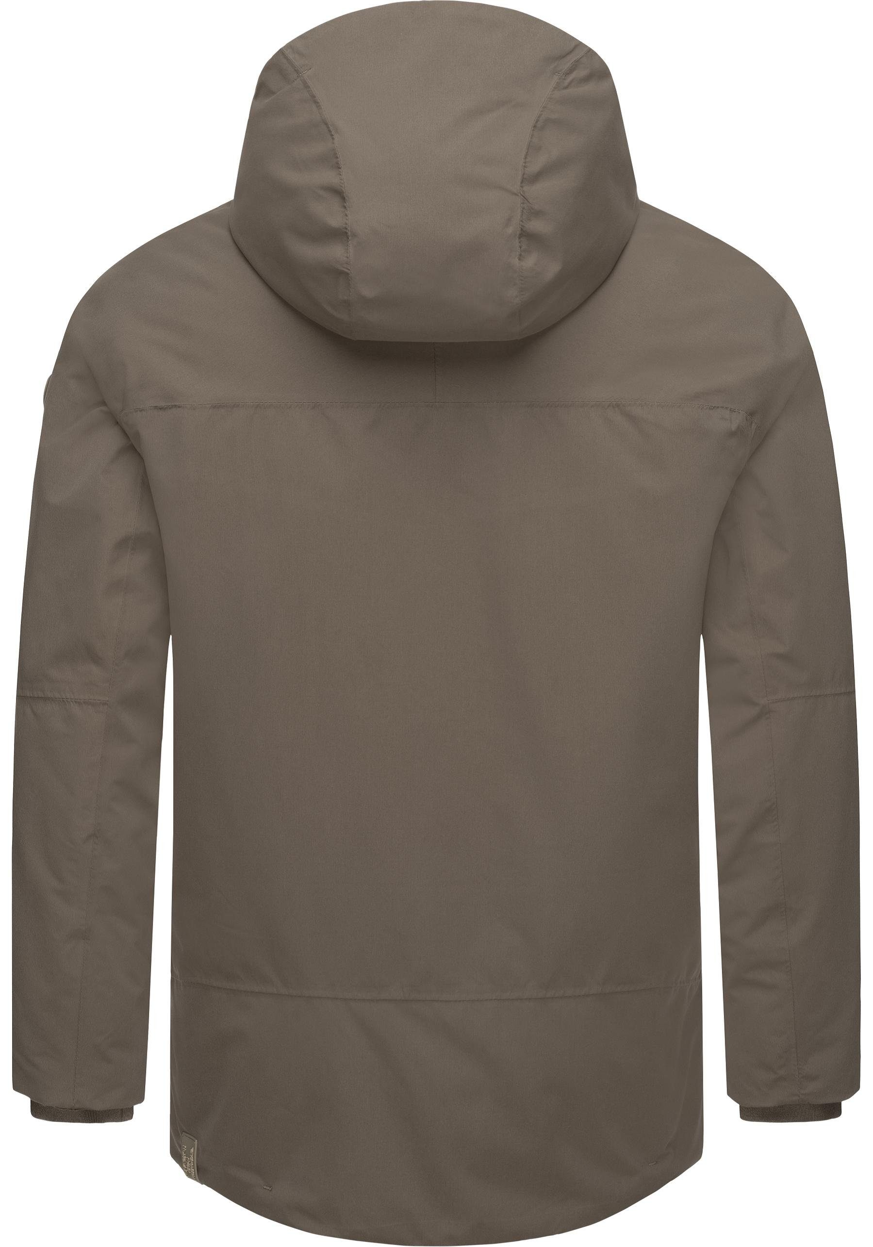 Ragwear Winterjacke Hatar Wasserdichte Herren Outdoorjacke mit großer Kapuze