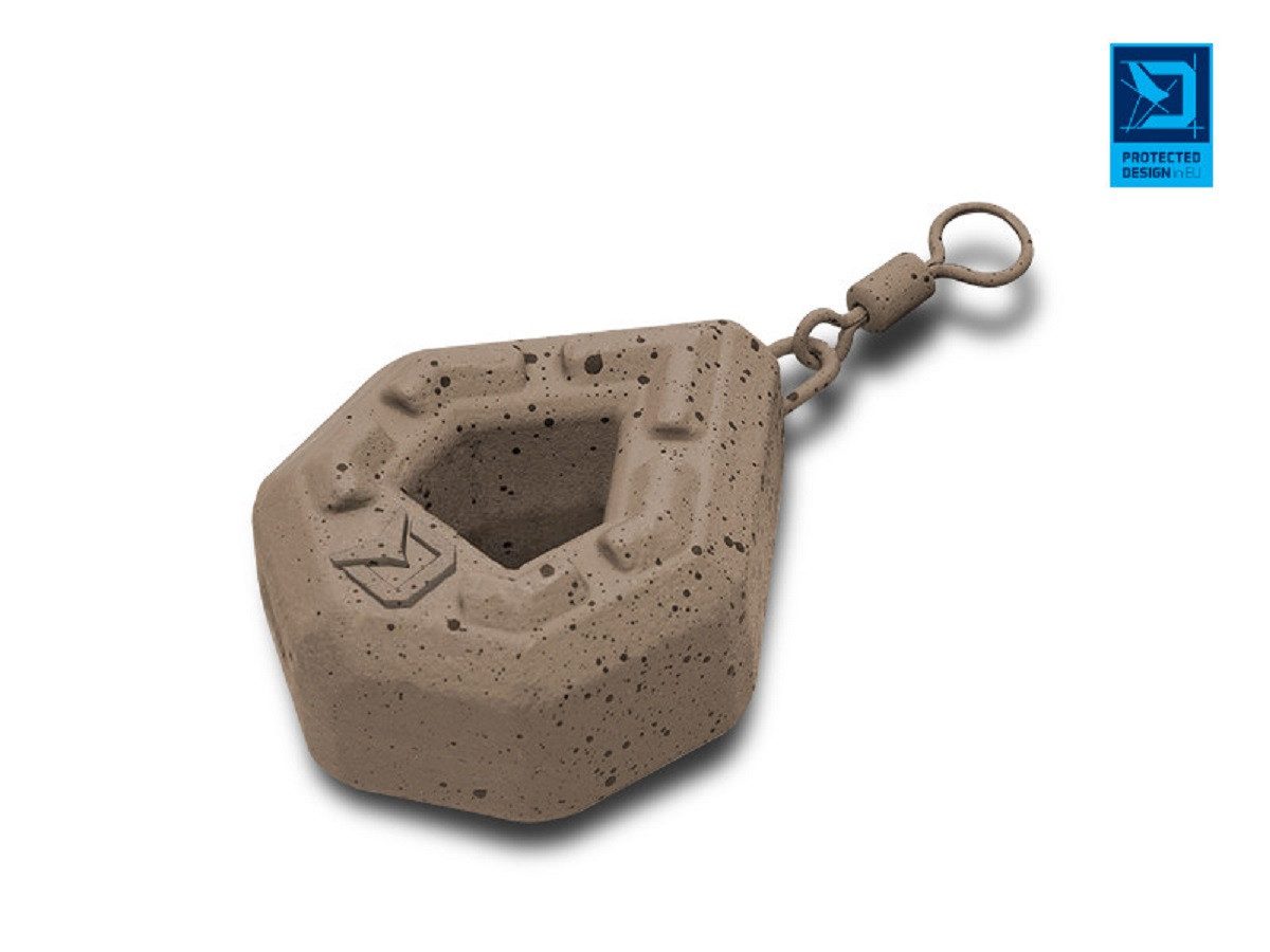 Delphin.sk Karpfenblei Blei SET Gewicht Karpfen CyberBARBED Loch 100g, 120g, 150g und 200g, (4-St), Natüliche Braunton Farben