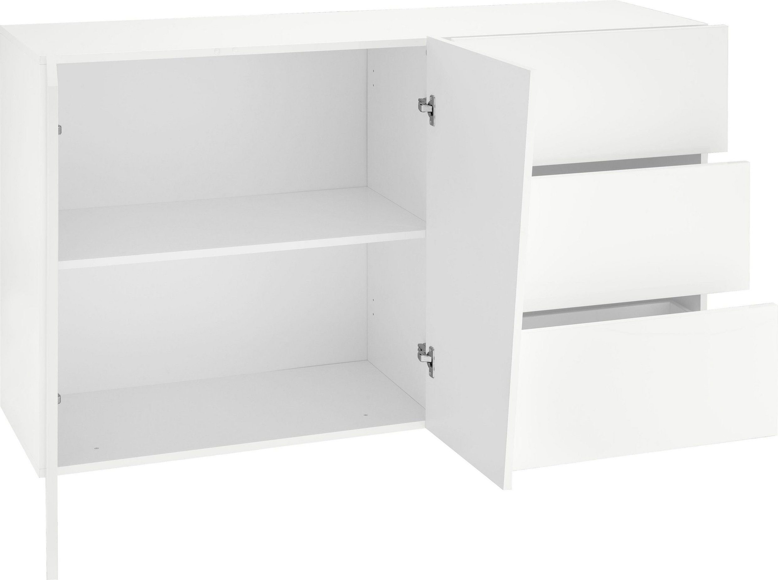 möbelando Sideboard Viterbo, 140 x 86 x 43 cm (B/H/T)