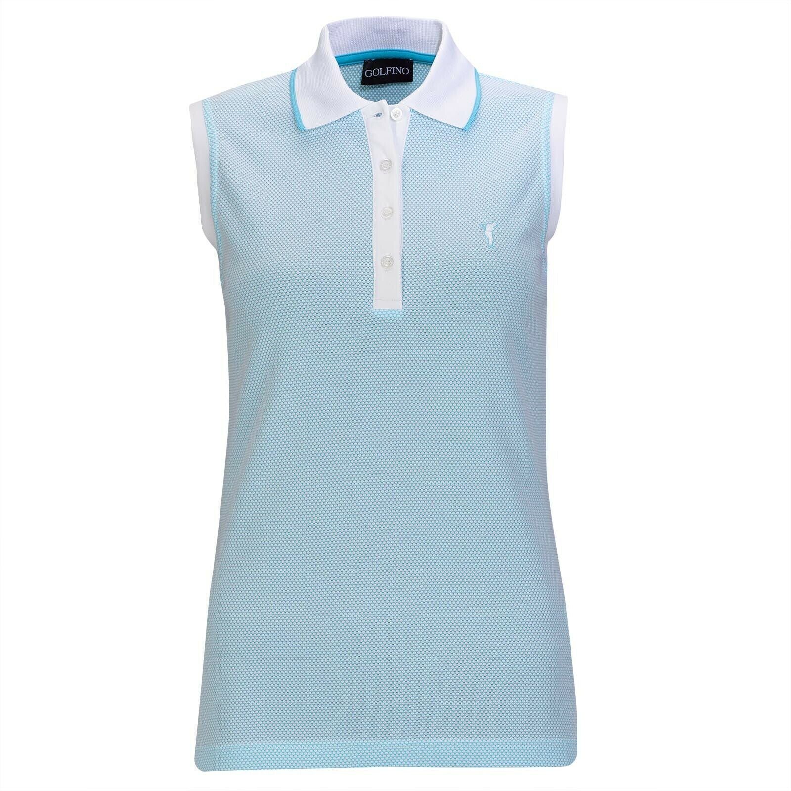 GOLFINO Poloshirt Golfino Ladies The Mercedes Sleeveless Polo Türkis