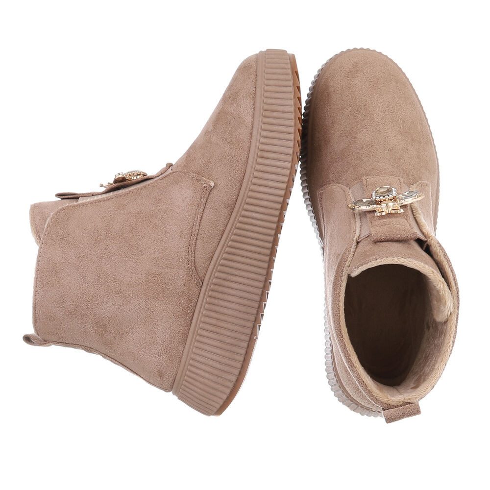 Ital-Design Elegante Damen Plateau-Stiefeletten mit Dekorativem Detail Plat günstig online kaufen