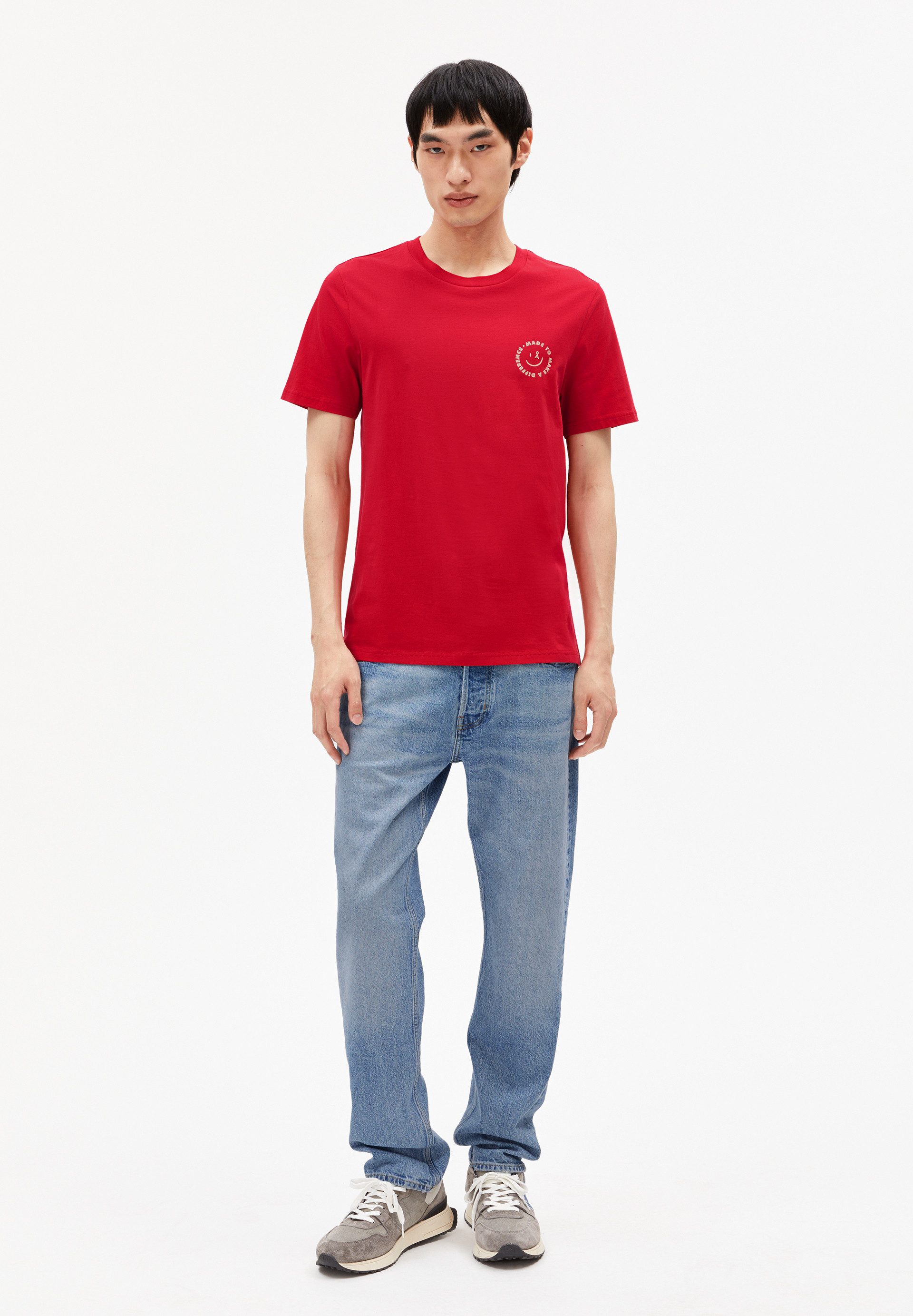 Armedangels T-Shirt JAAMES SMILEY Regular T-Shirt aus Bio-Baumwolle Regular Fit