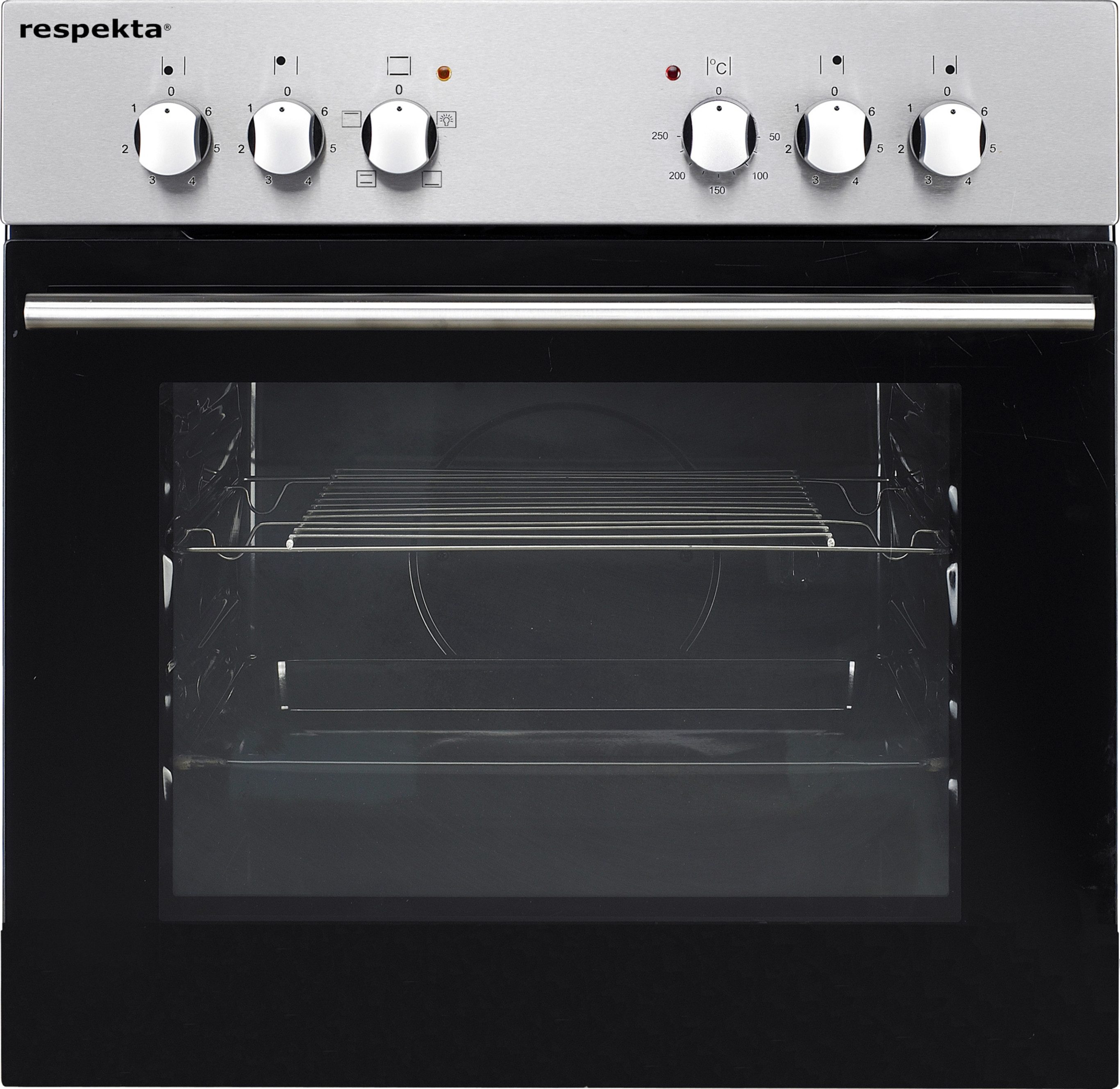 RESPEKTA Elektro-Herd-Set Leandro, EEK: A, 59 Liter, Massekochfeld mit Blitzkochplatte