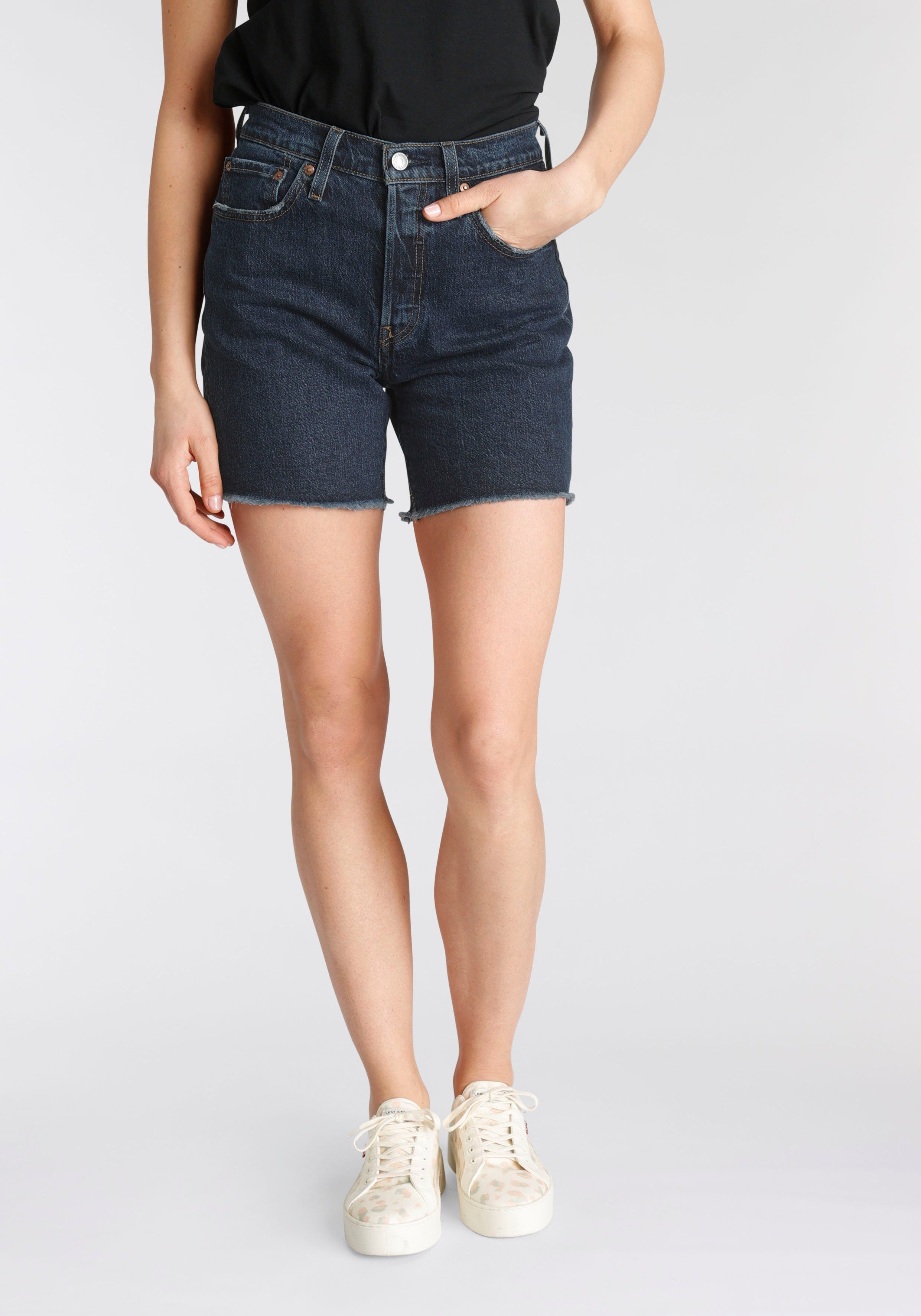 501 Shorts Levi's® Mit Thigh Mid Knopfleiste verdeckter dark-blue