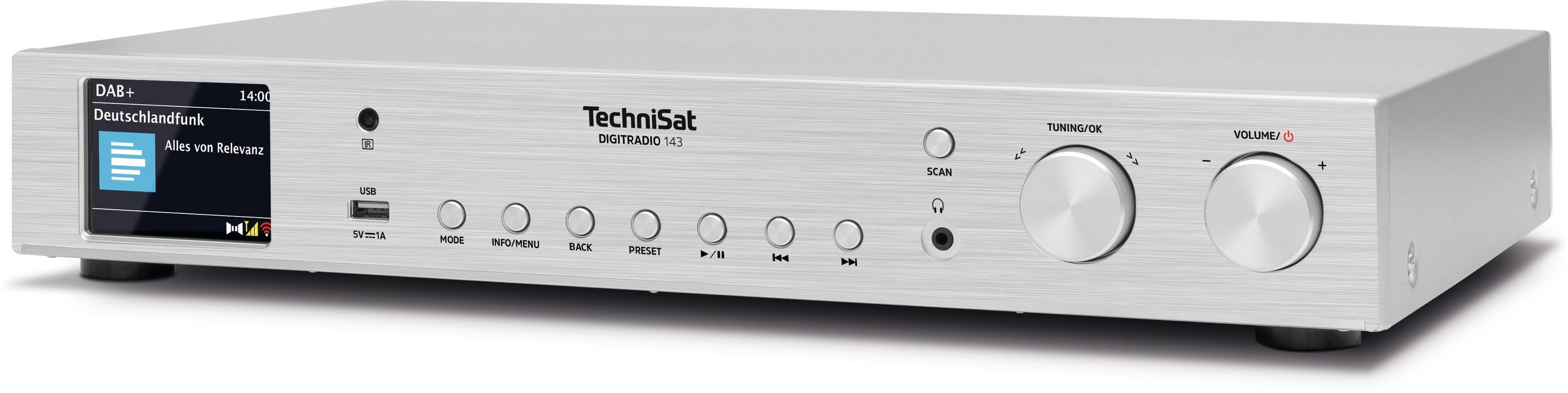 TechniSat DIGITRADIO 143 (V3) Internet-Radio (Digitalradio (DAB), FM-Tuner mit RDS, Internetradio, DAB+ Digitalradio, UKW-Radio, Internetradio, Bluetooth, WLAN)