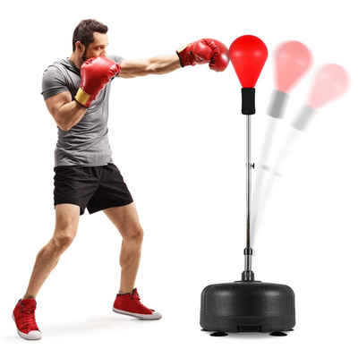 MSports® Punchingball Punchingball I Höhenverstellbarer Standbox-Trainer inkl. Boxbirne
