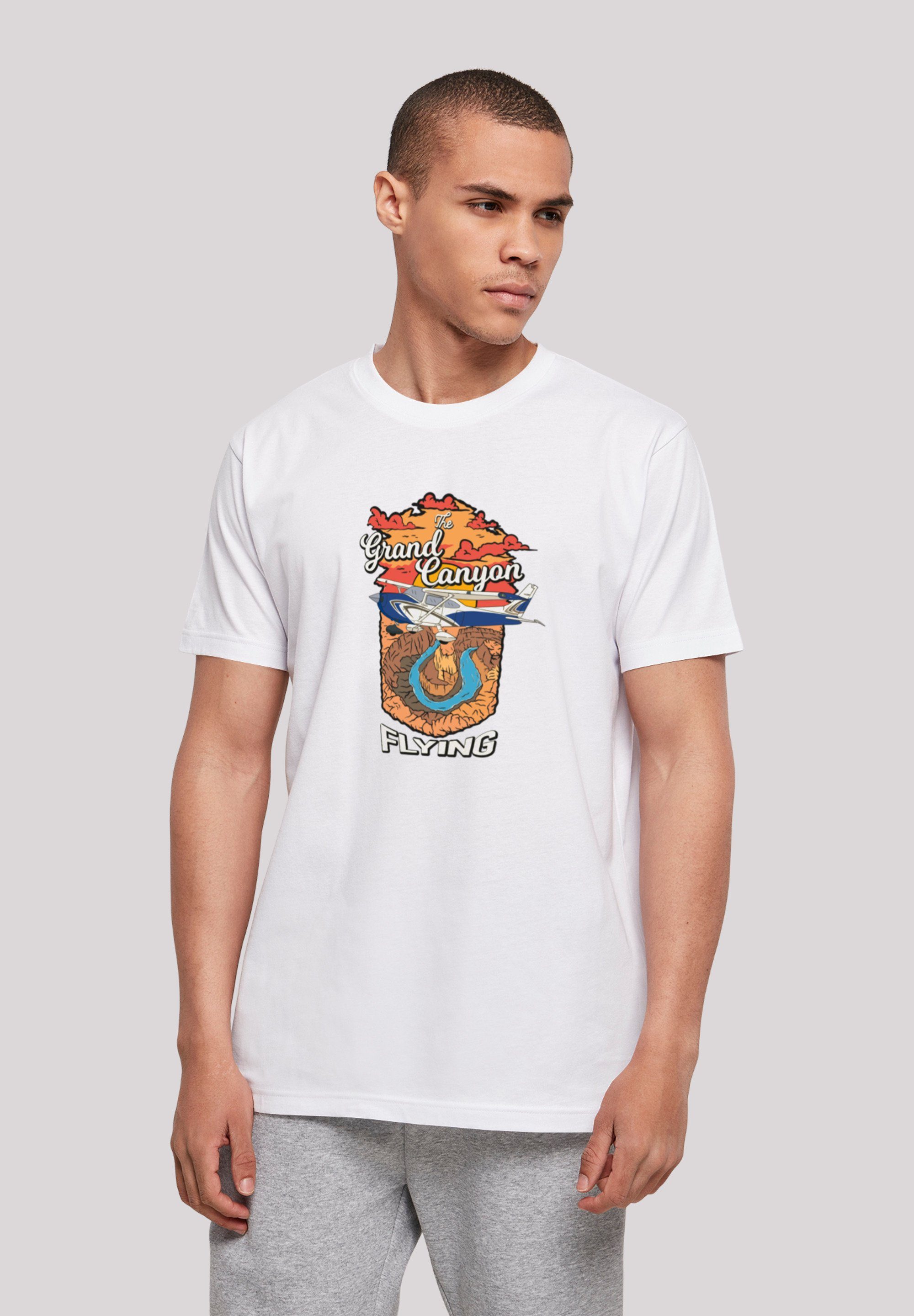 weicher Print, Grand Sehr Baumwollstoff hohem Canyon F4NT4STIC mit Tragekomfort Flying T-Shirt
