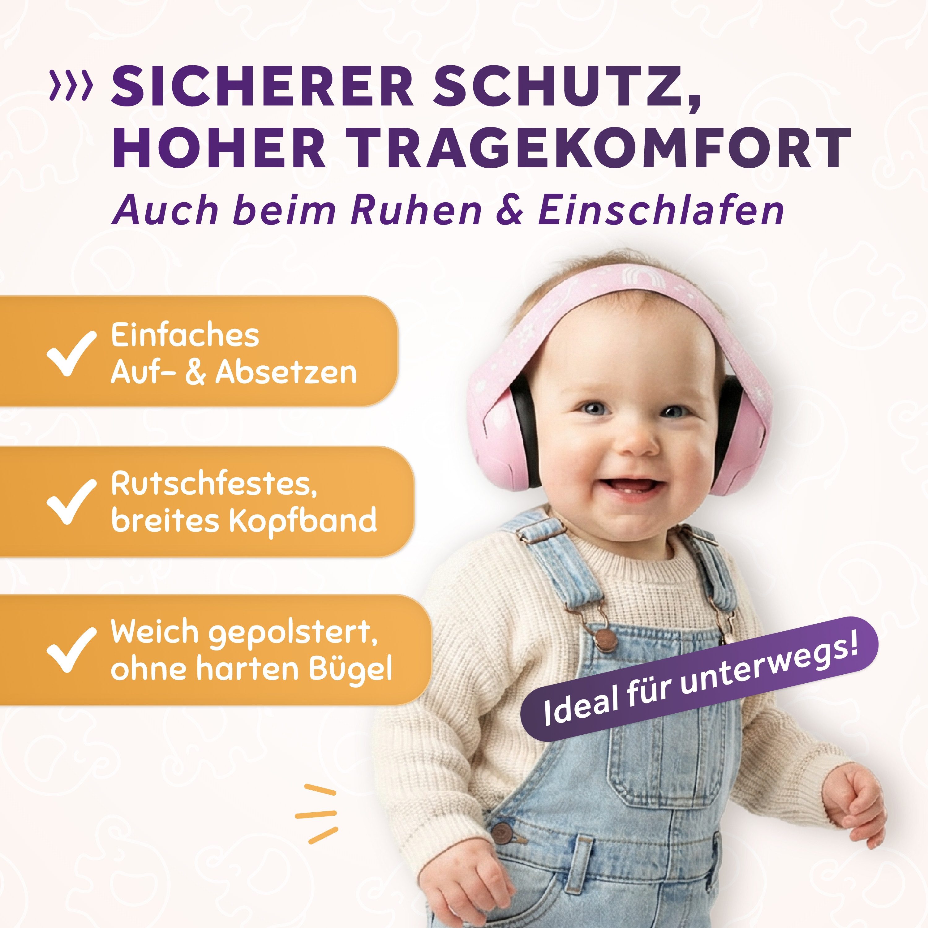 Schallwerk Kapselgehörschutz Mini+ Gehörschutz Baby, Lärmschutz Ohrenschützer Babys & Kleinkinder, (Ohrenschutz für Babys & Kleinkinder, mit verstellbarem Kopfb – Bild 5 von 5