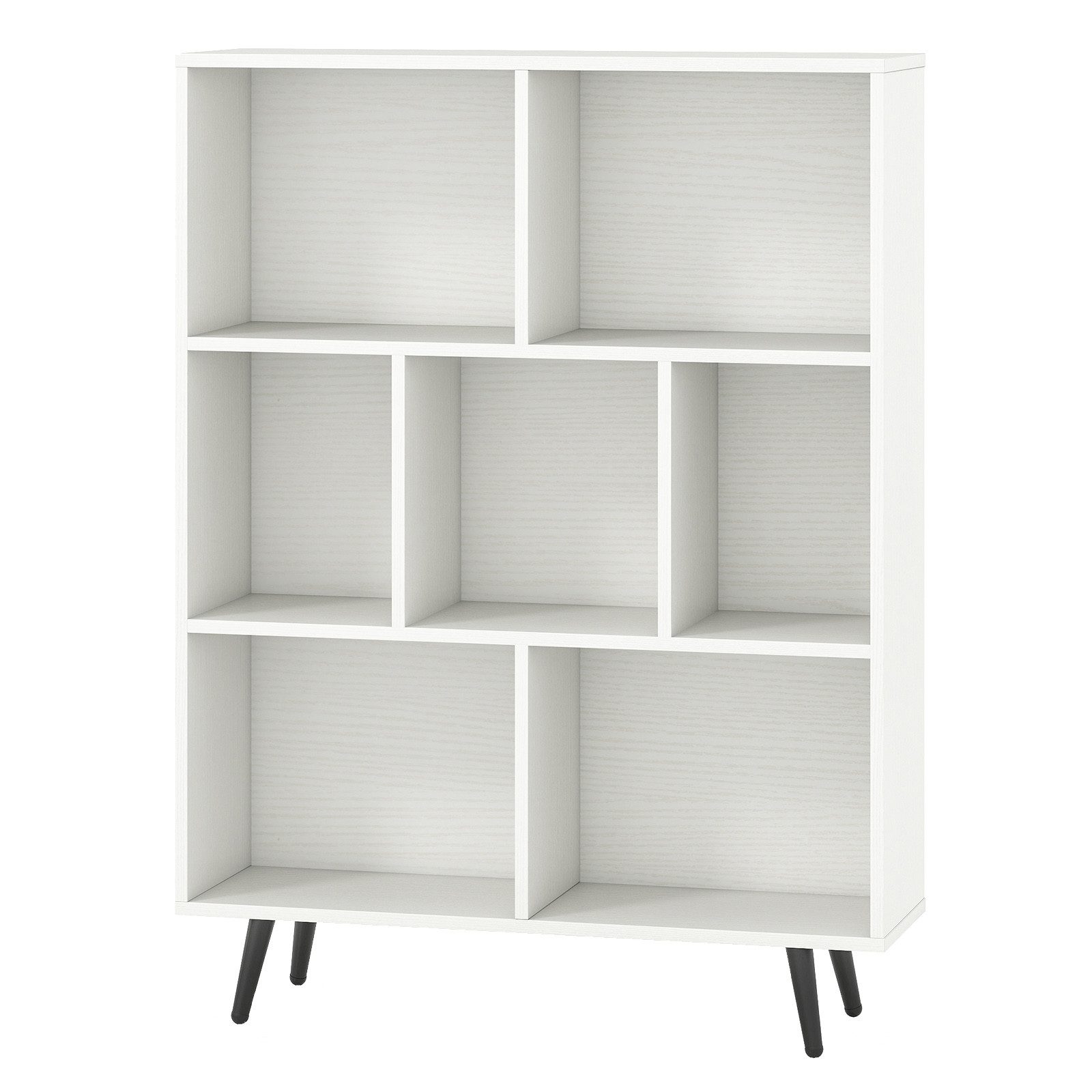 COSTWAY Bücherregal, Holz, Standregal mit 3 günstig online kaufen