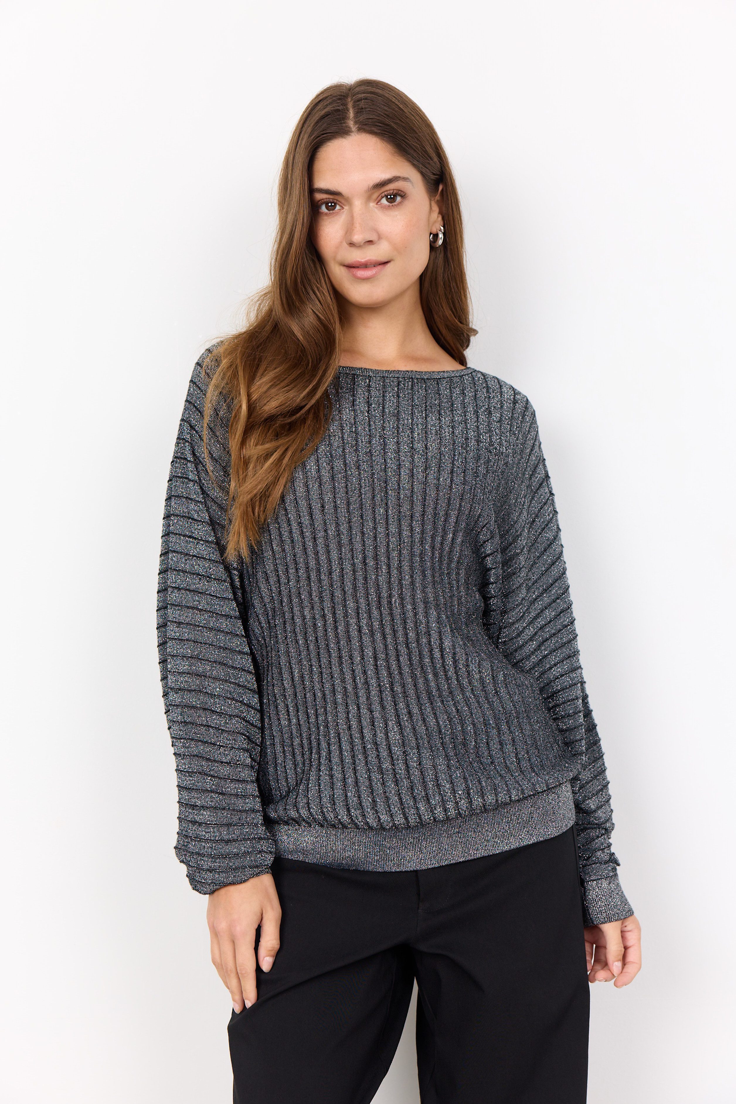 Rundhalspullover Soyaconcept Pullover SC-Violetta in Schwarz
