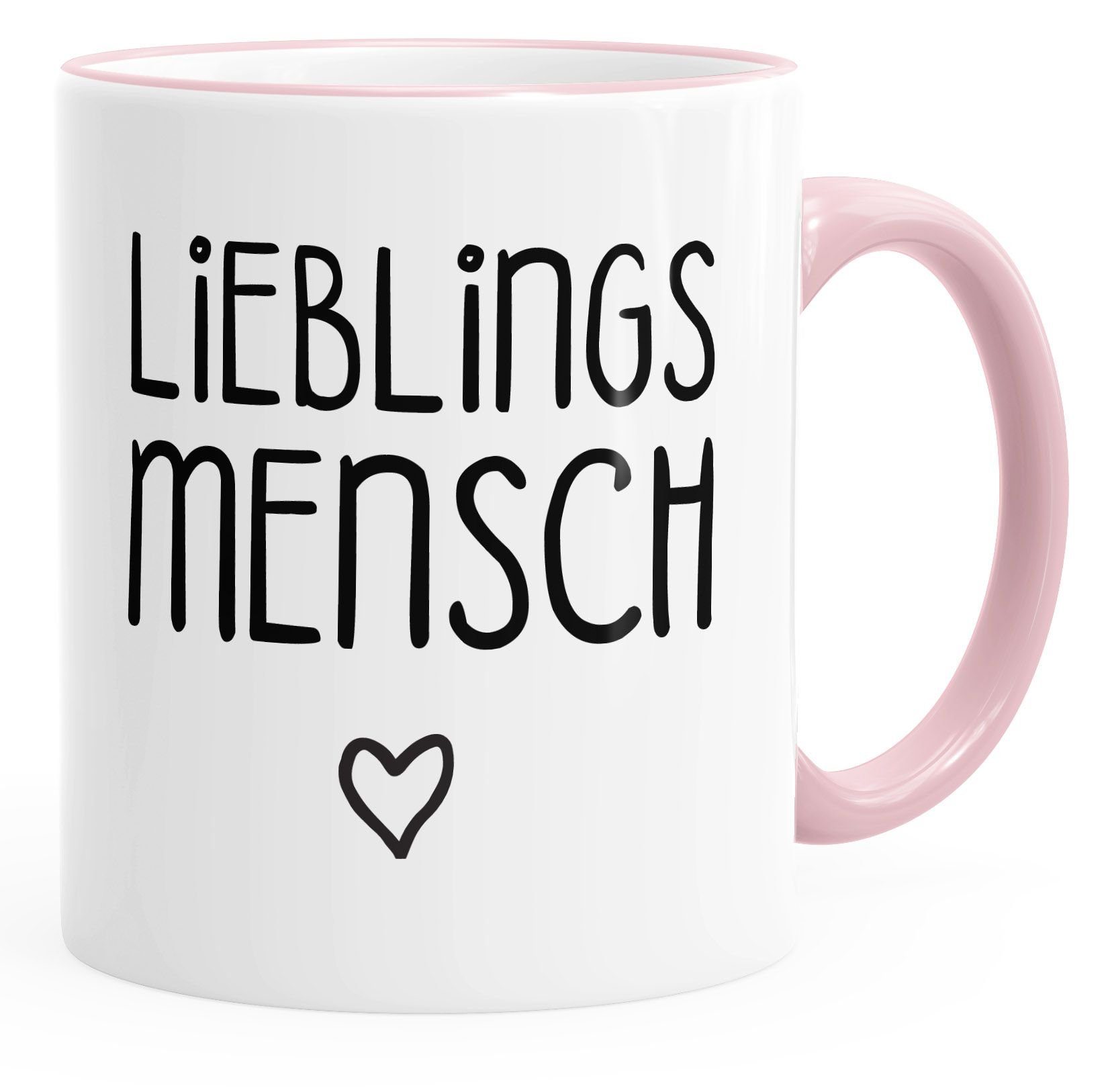 MoonWorks Tasse Kaffee-Tasse Lieblingsmensch Geschenk-Tasse Liebe Freundschaft, Keramik