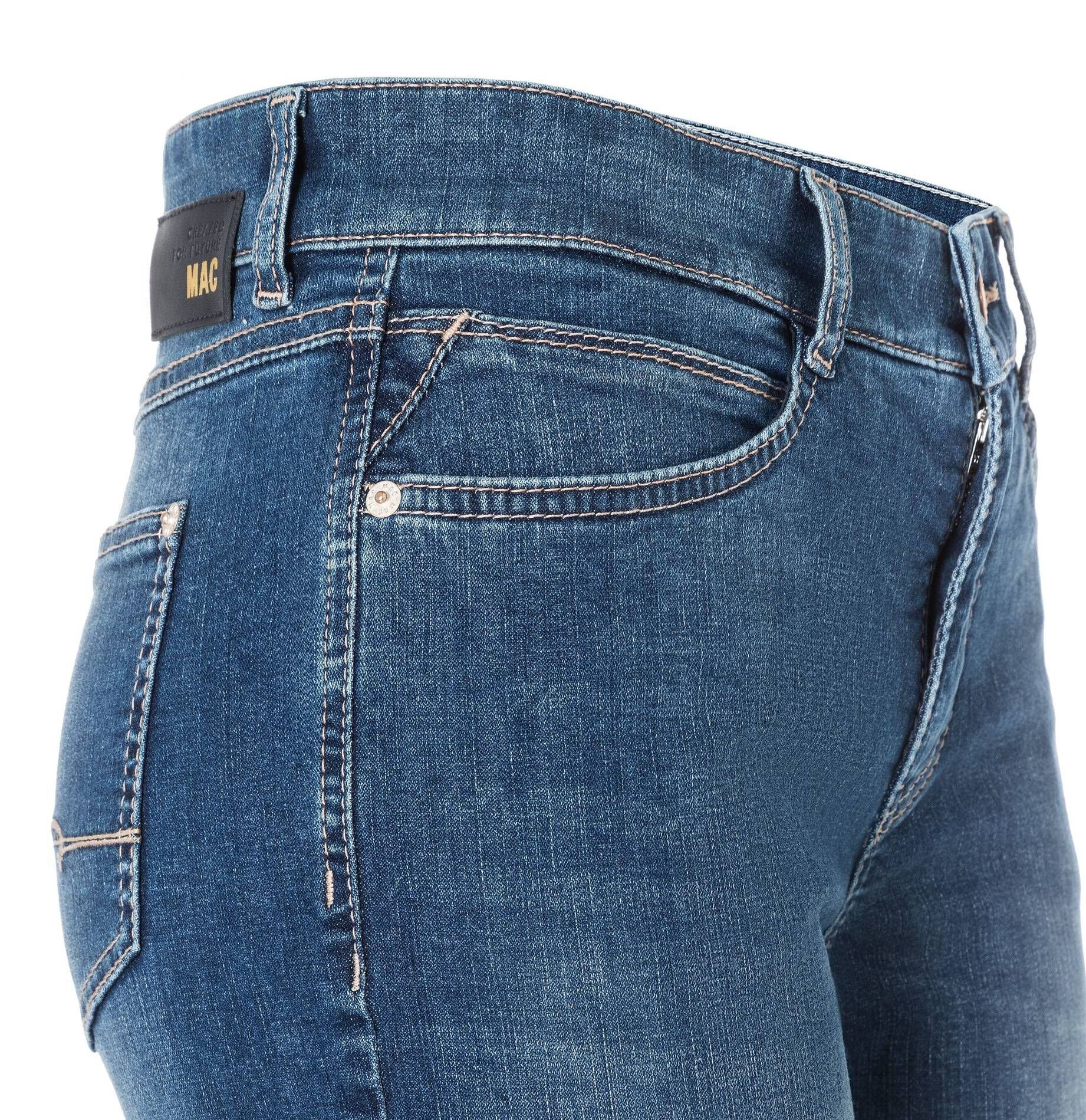 5-Pocket-Jeans MAC stoned (1-tlg) Damen Jeans Straight blue Fit (81) ANGELA