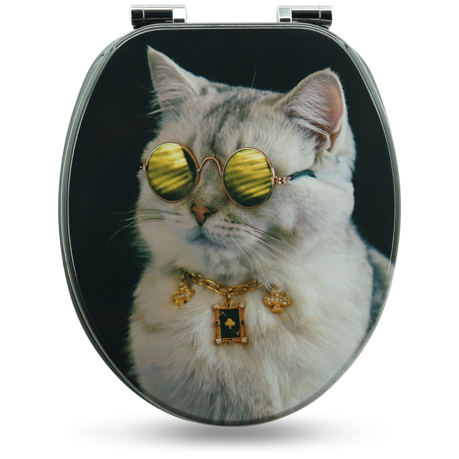 Sanfino WC-Sitz "Boss Cat" Premium Toilettendeckel mit Absenkautomatik aus günstig online kaufen